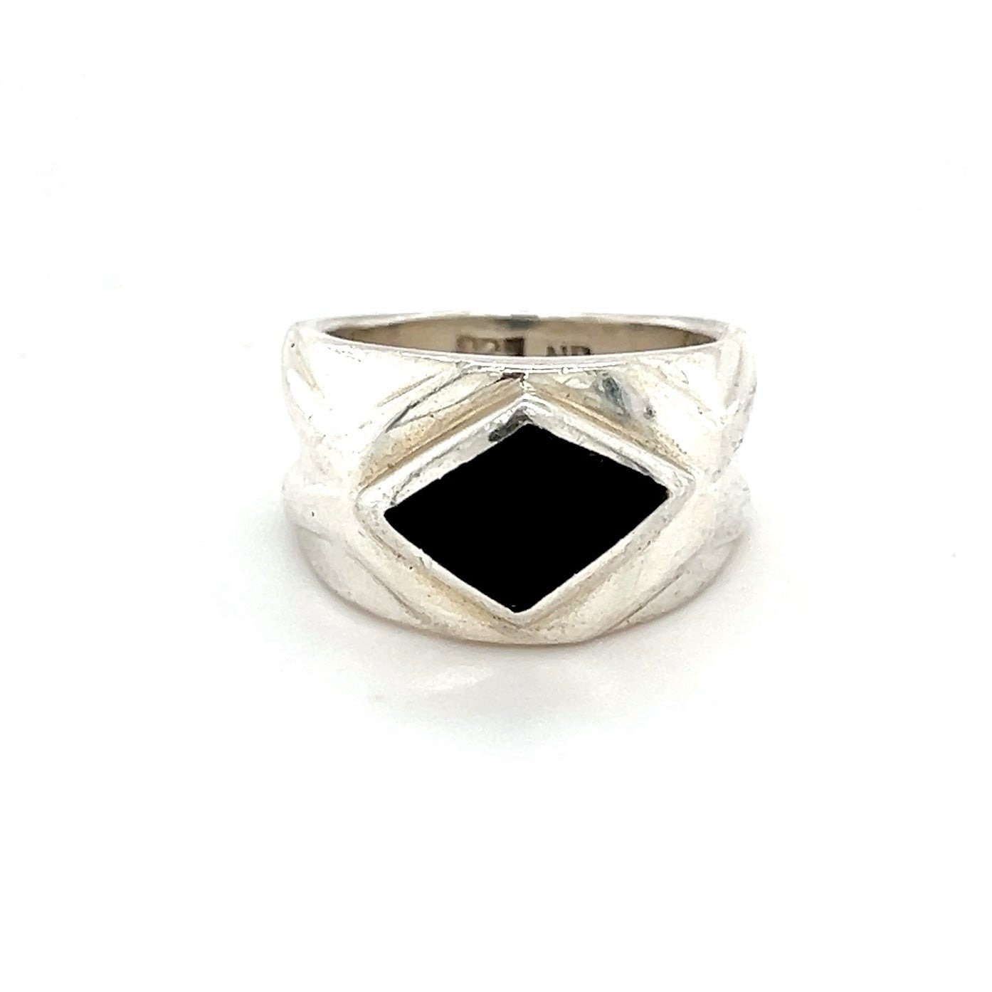Thick Sterling Silver 925 Black Onyx Ring
