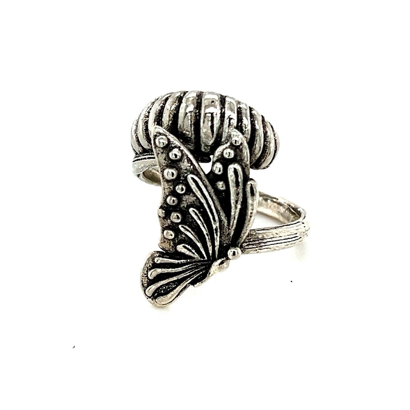 Curled Butterfly Ring