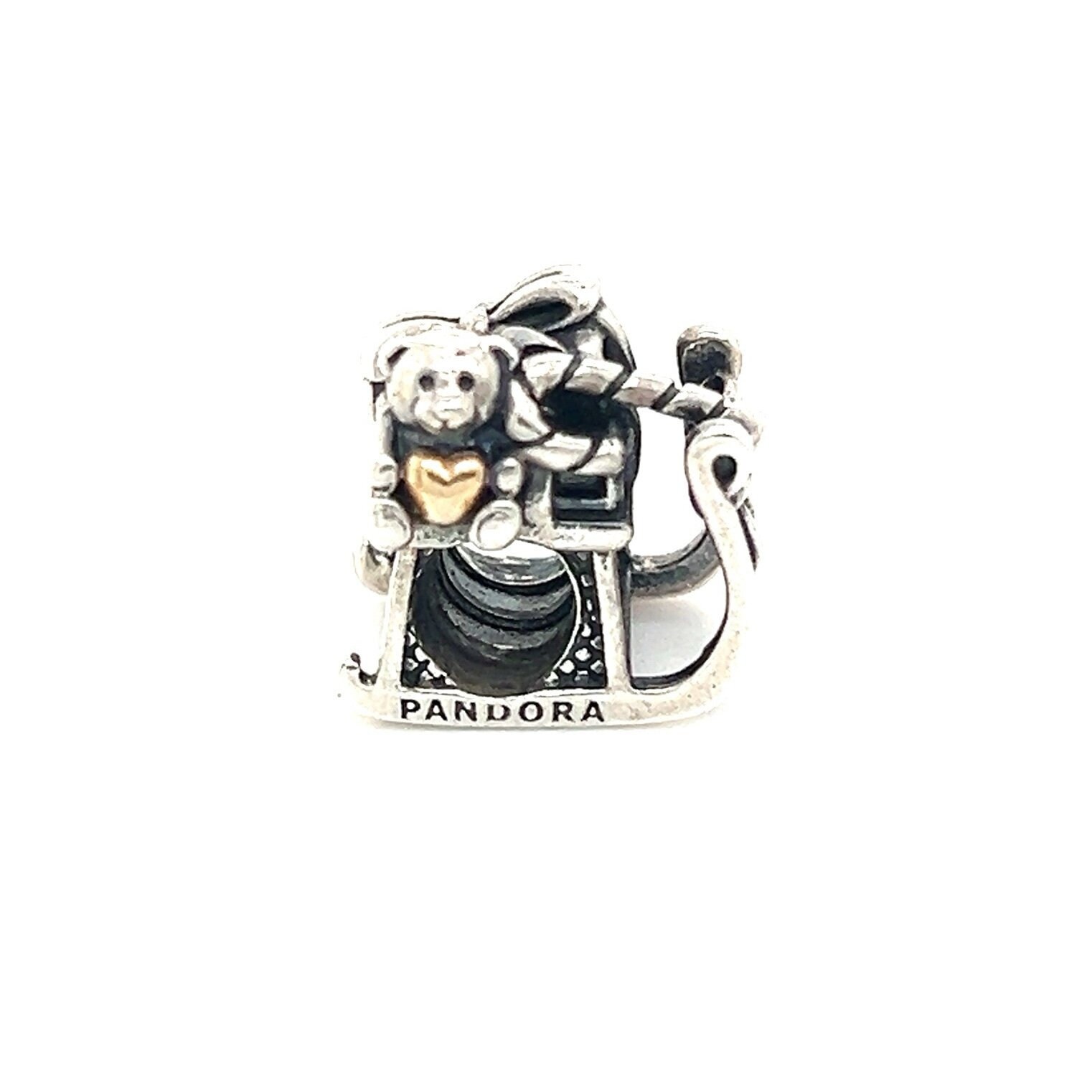Pandora Two-Tone Bear Sleigh Charm