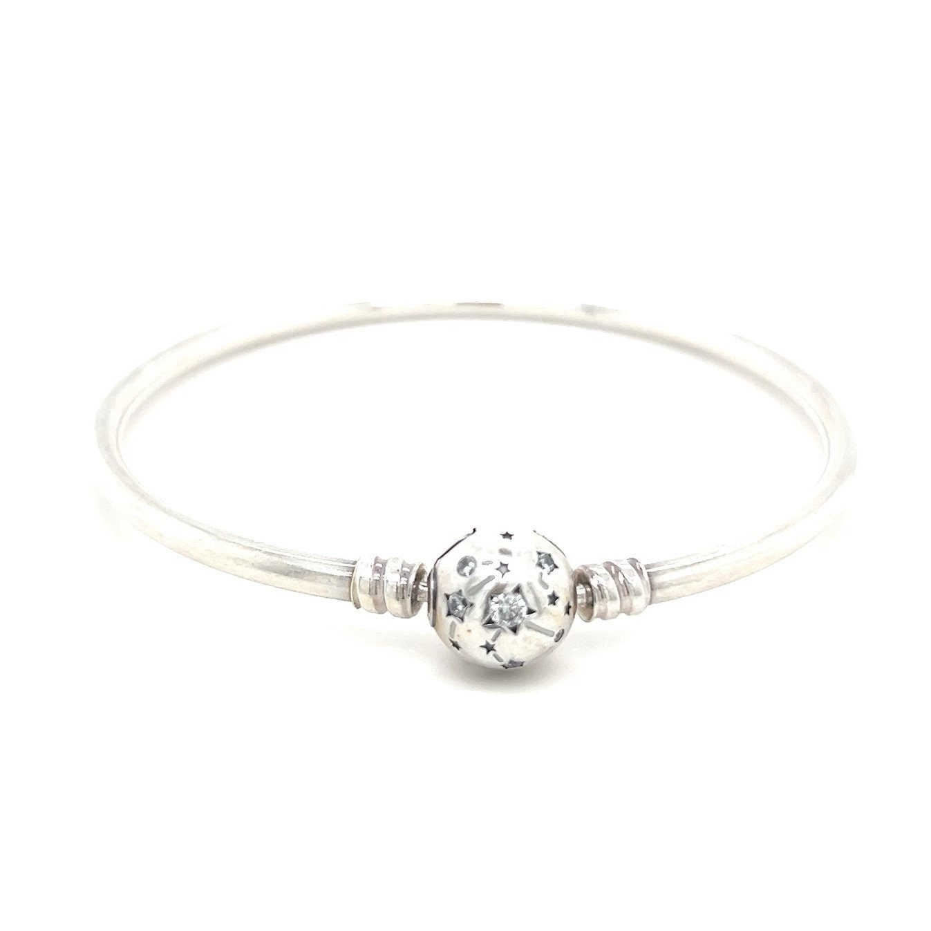 Pandora Floating Stars Cz Clasp Bangle