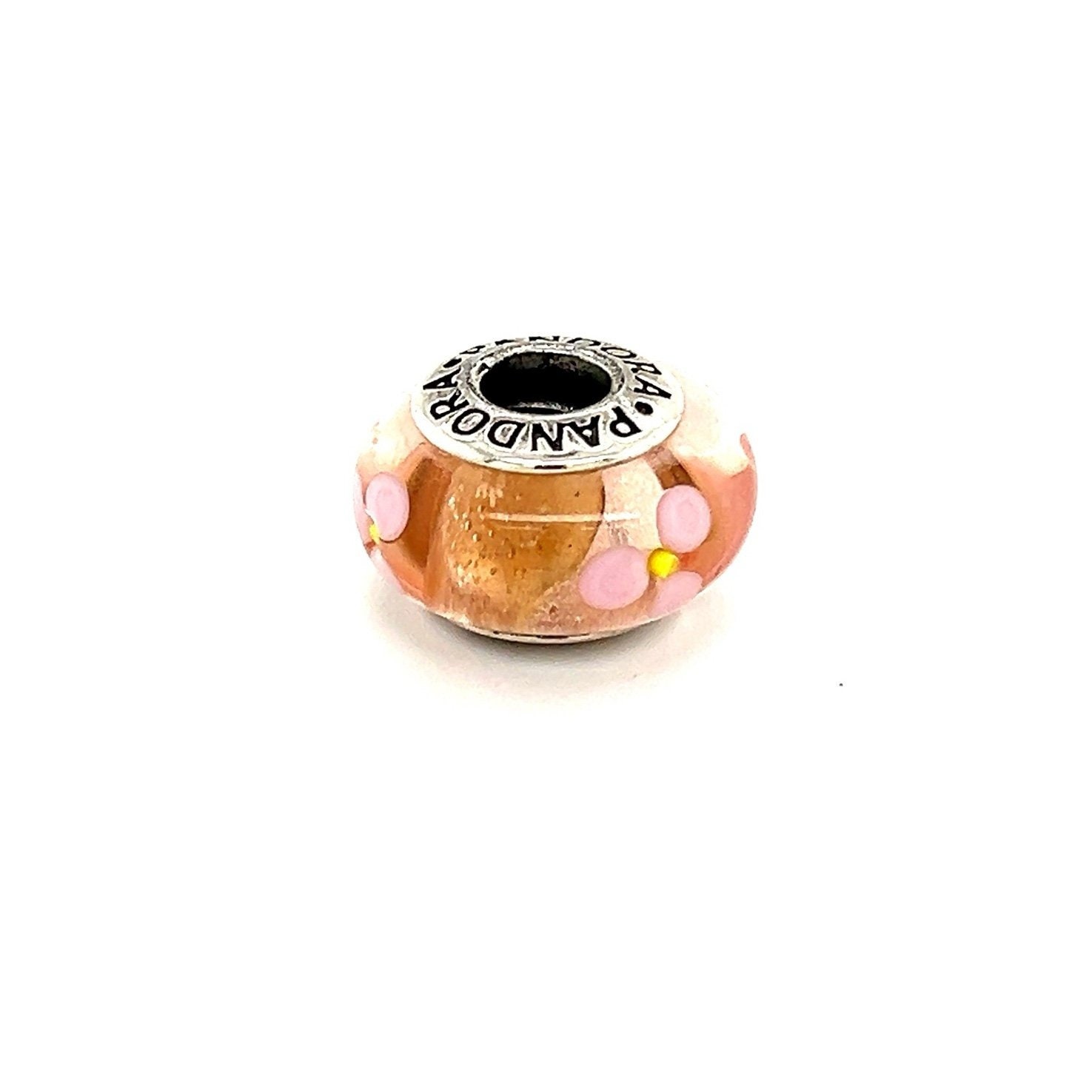 Pandora Pink Flower Murano Glass Charm