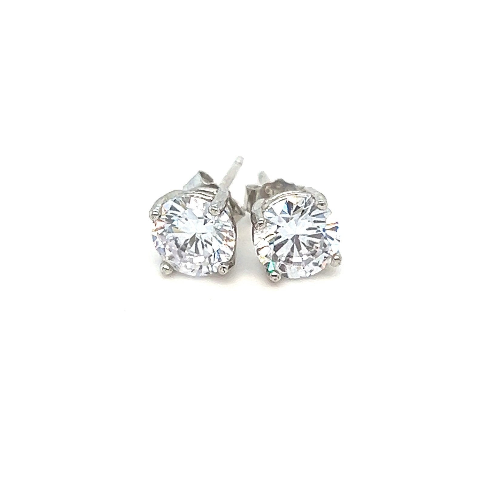 Sparkly 925 Silver Stud Earrings