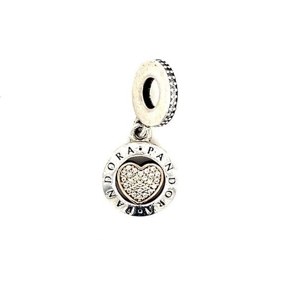 Pandora 925/14K Pave Cz Dangle Charm