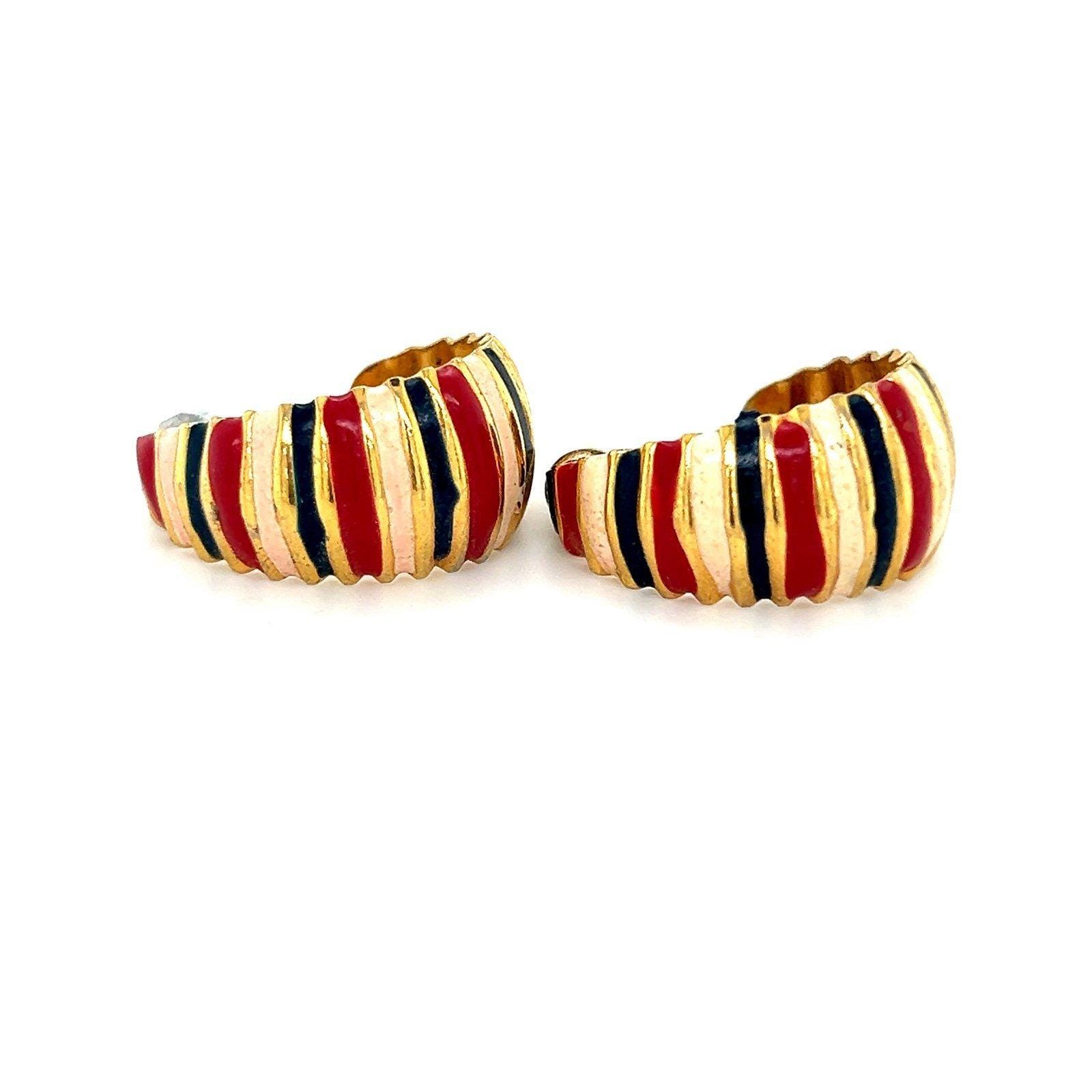Post Enamel Earrings