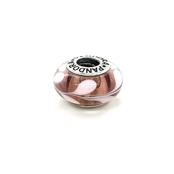 Pandora Pink Spiral Murano Glass Charm