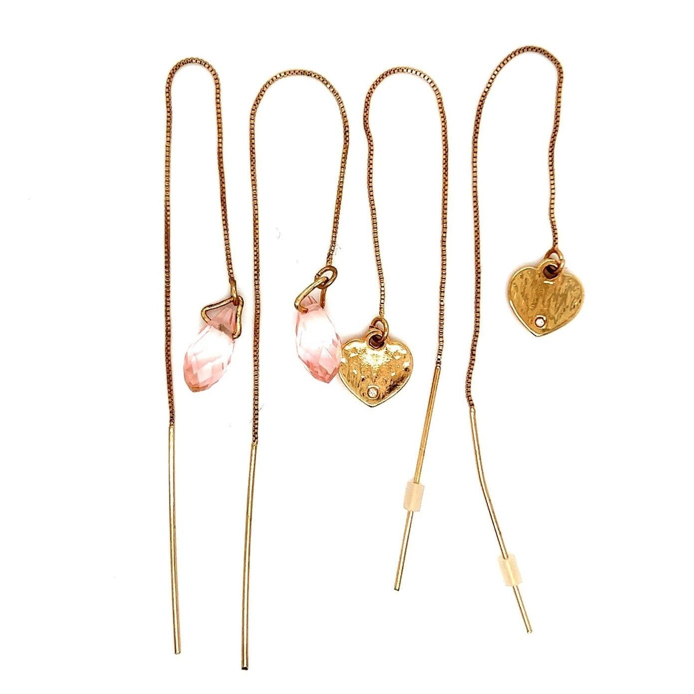 2 Pairs of Threaders Earrings