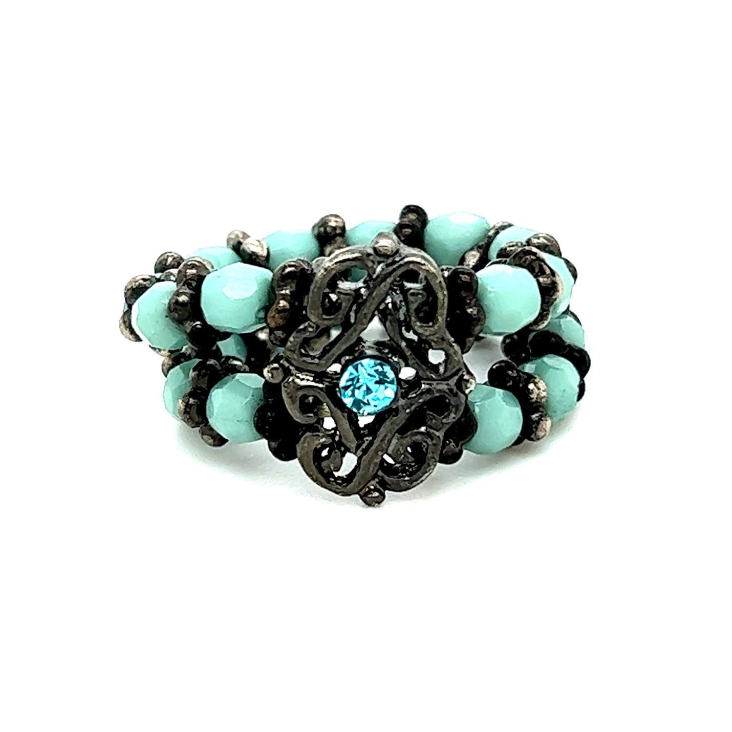 Double Strand Beaded Ring