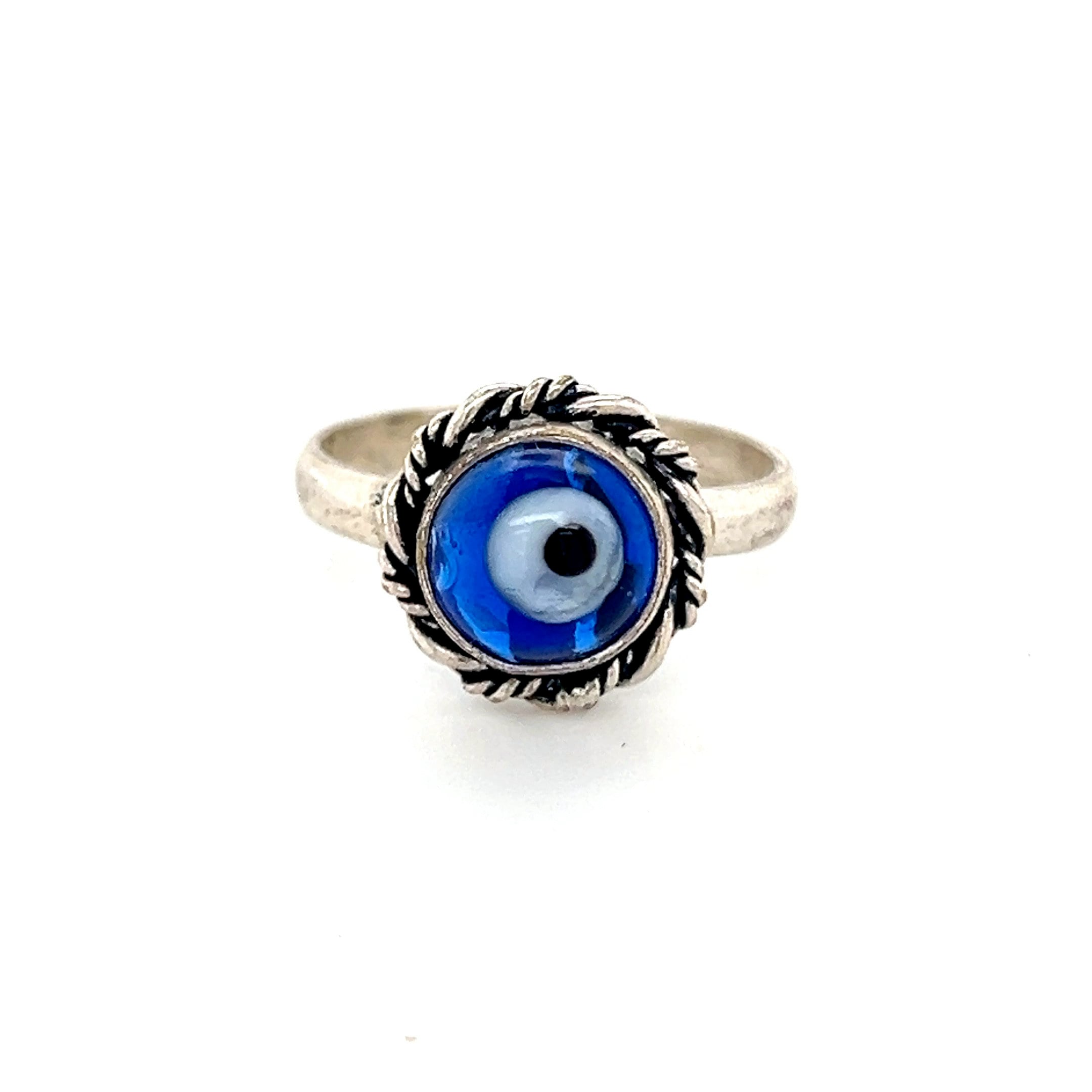 925 Silver Adjustable Evil Eye Ring