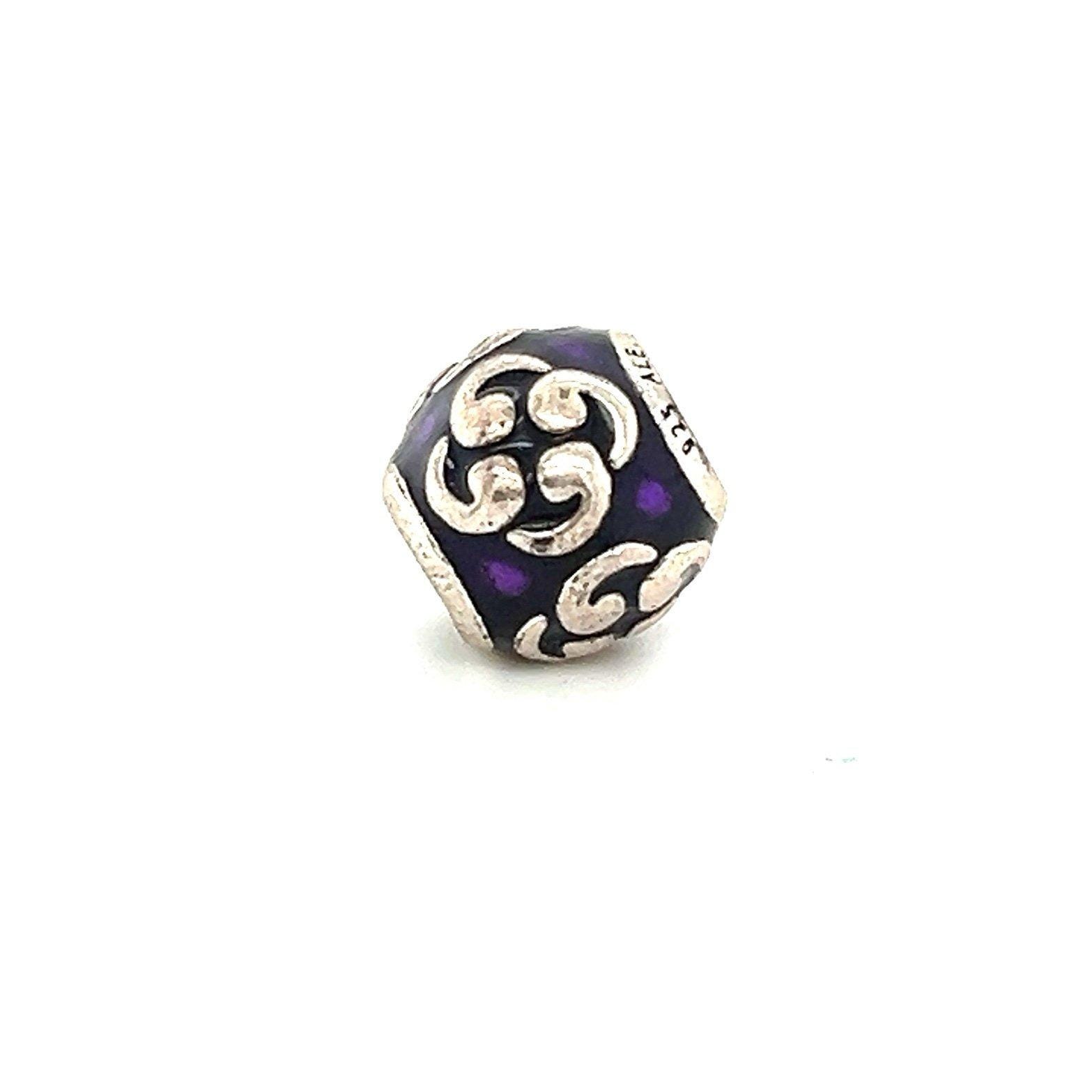 Pandora Purple Scroll Charm