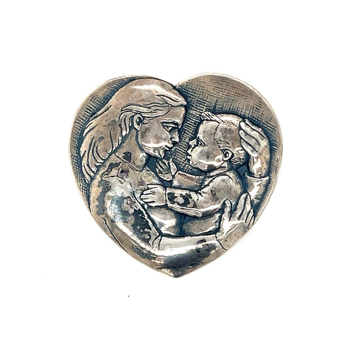 Retired James Avery Mother & Child Pendant/Brooch
