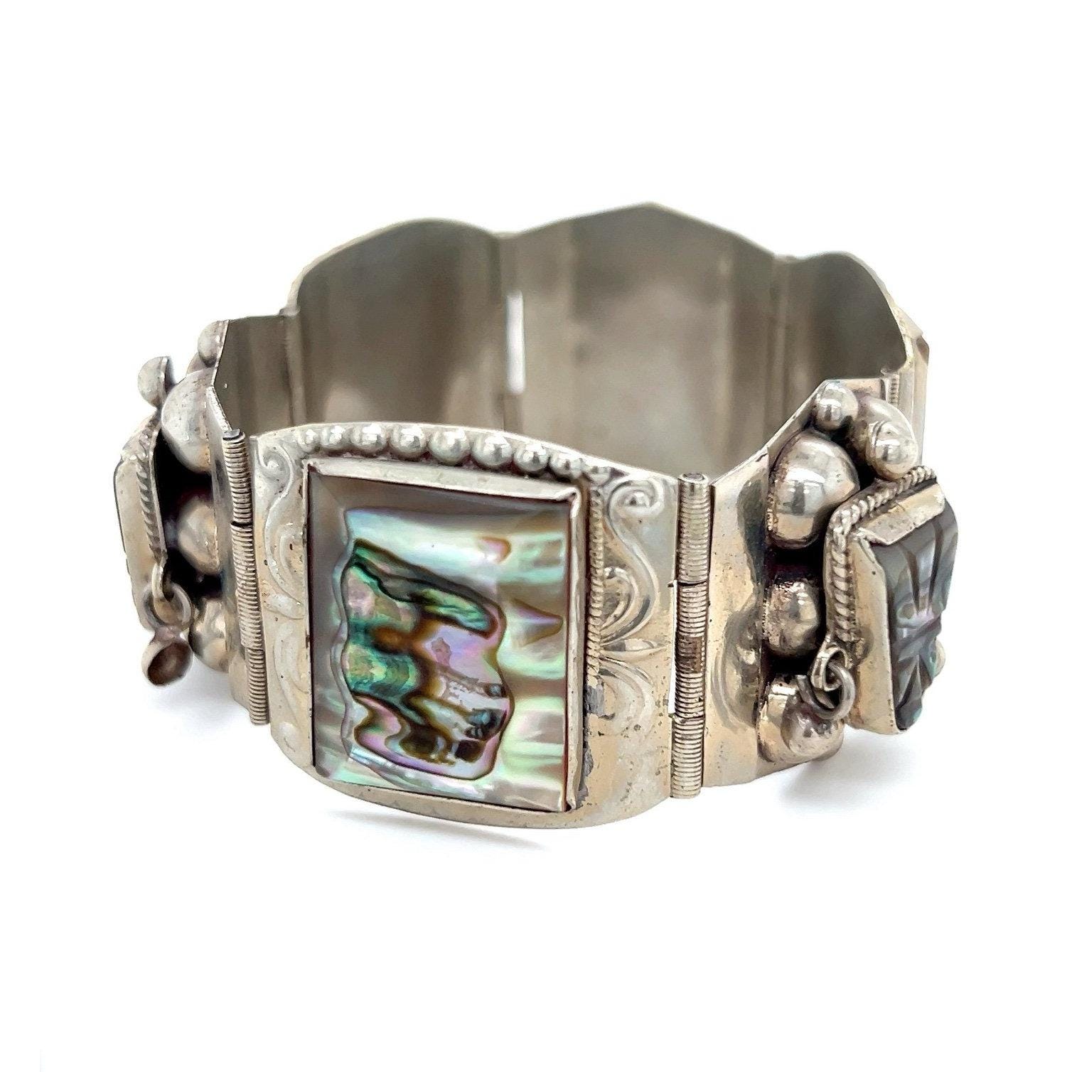 Chunky Taxco Mexico Silver 925 Bracelet