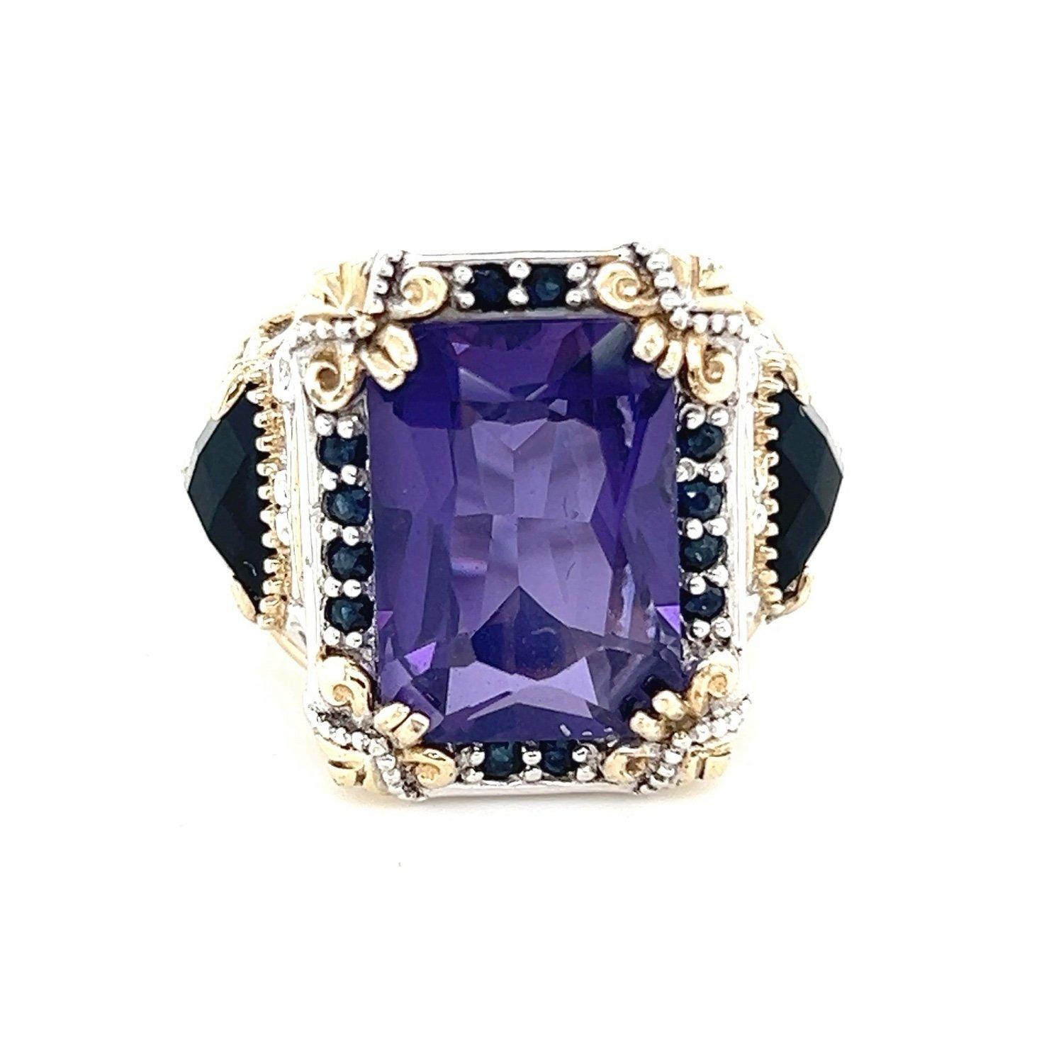 S925 Amethsyt (?) Chunky Ring