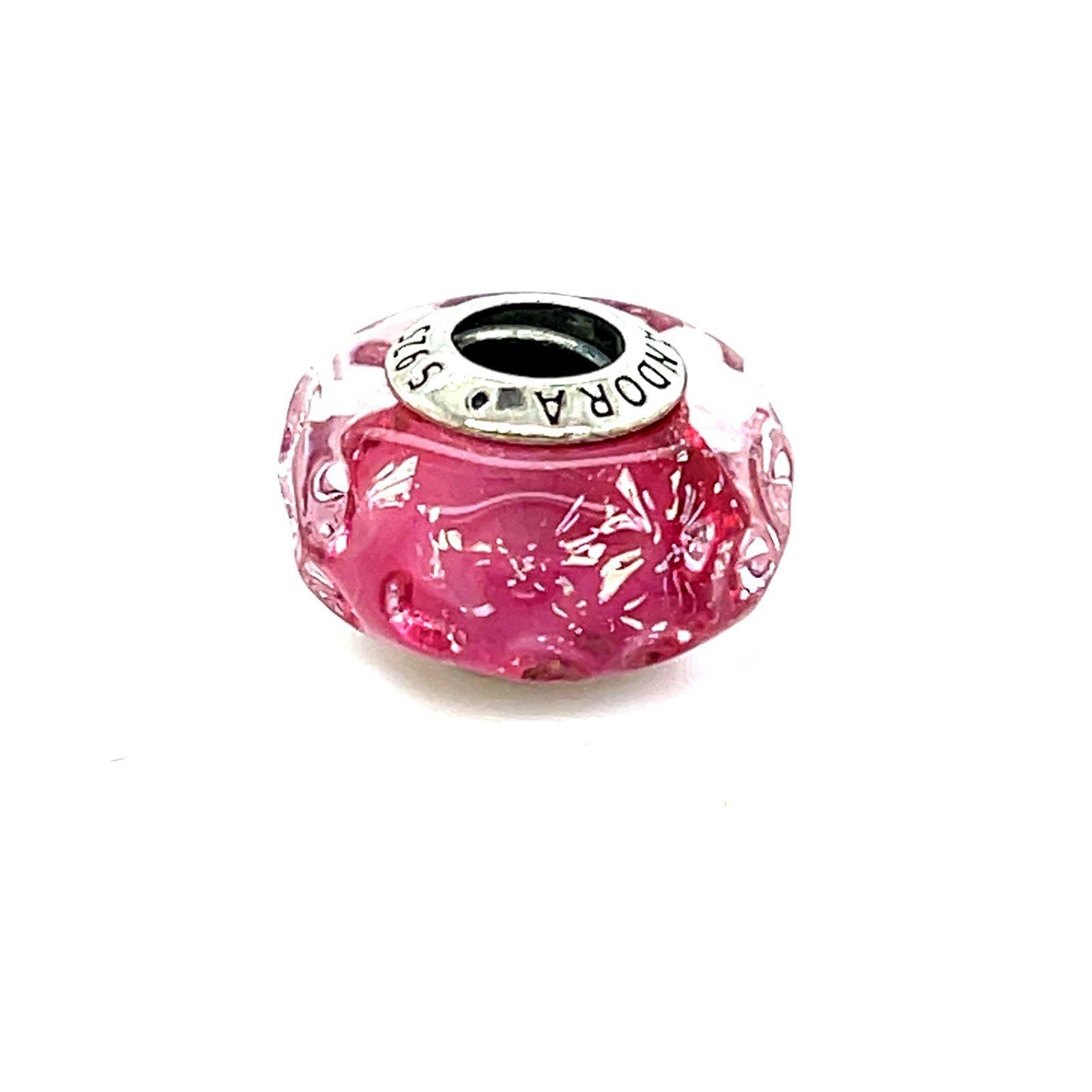 Pandora Pink Concave Murano Glass Charm