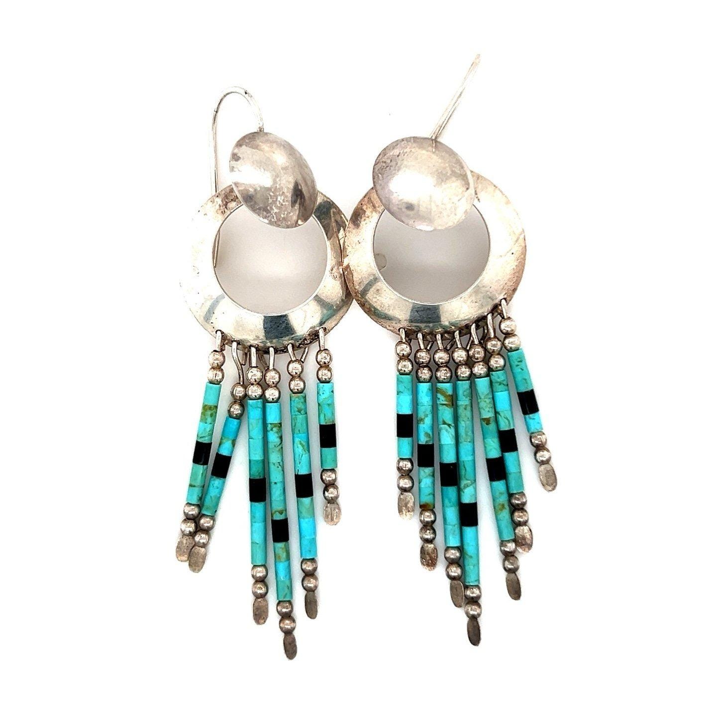 Sterling Circles Dangle Earrings