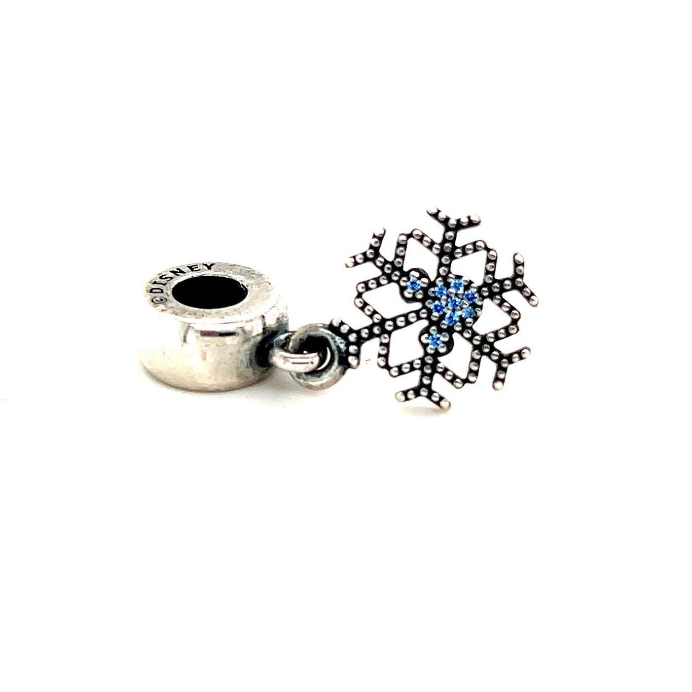Pandora Disney Snowflake Blue Cz Dangle Charm