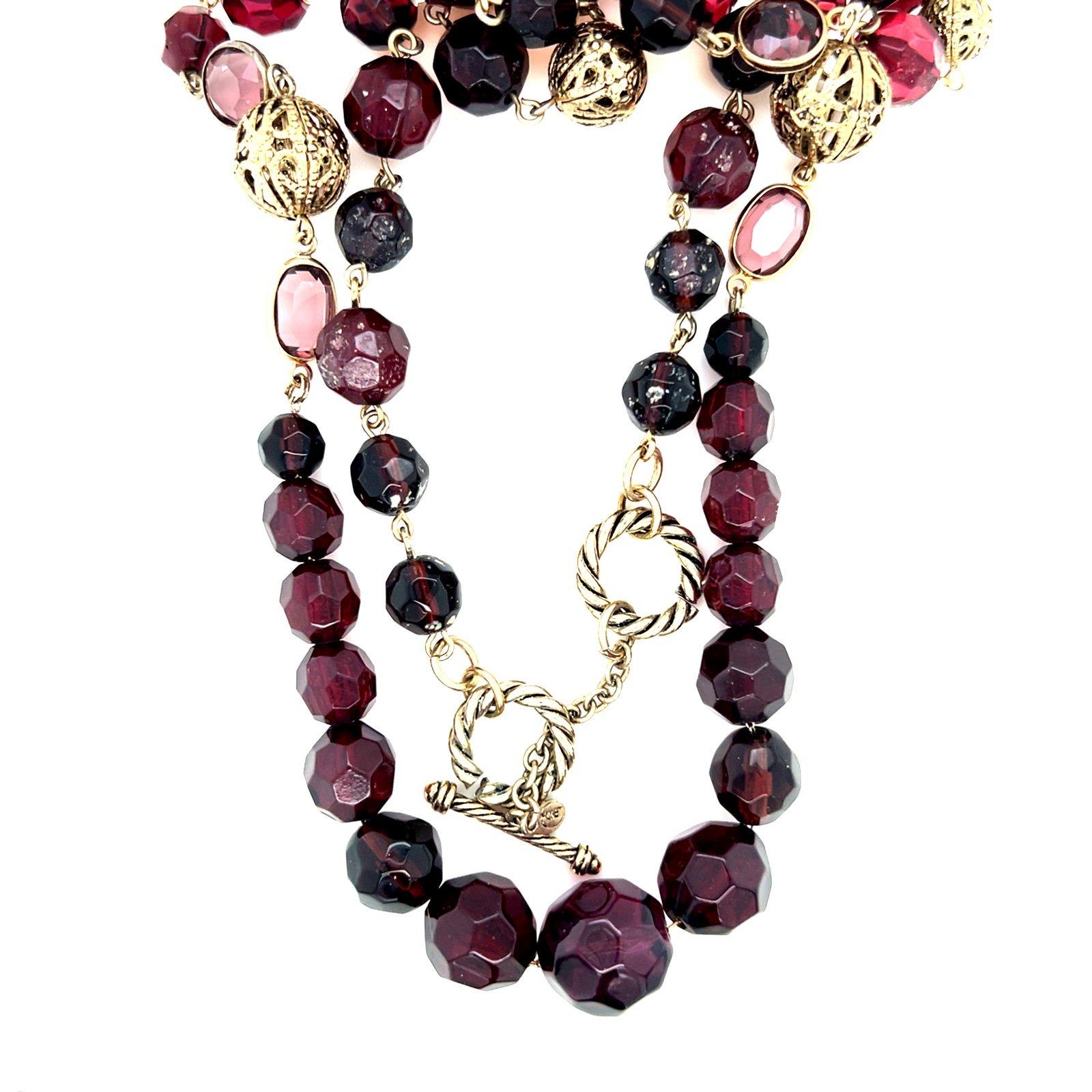 Amethysts Colored Monet Toggle Necklace
