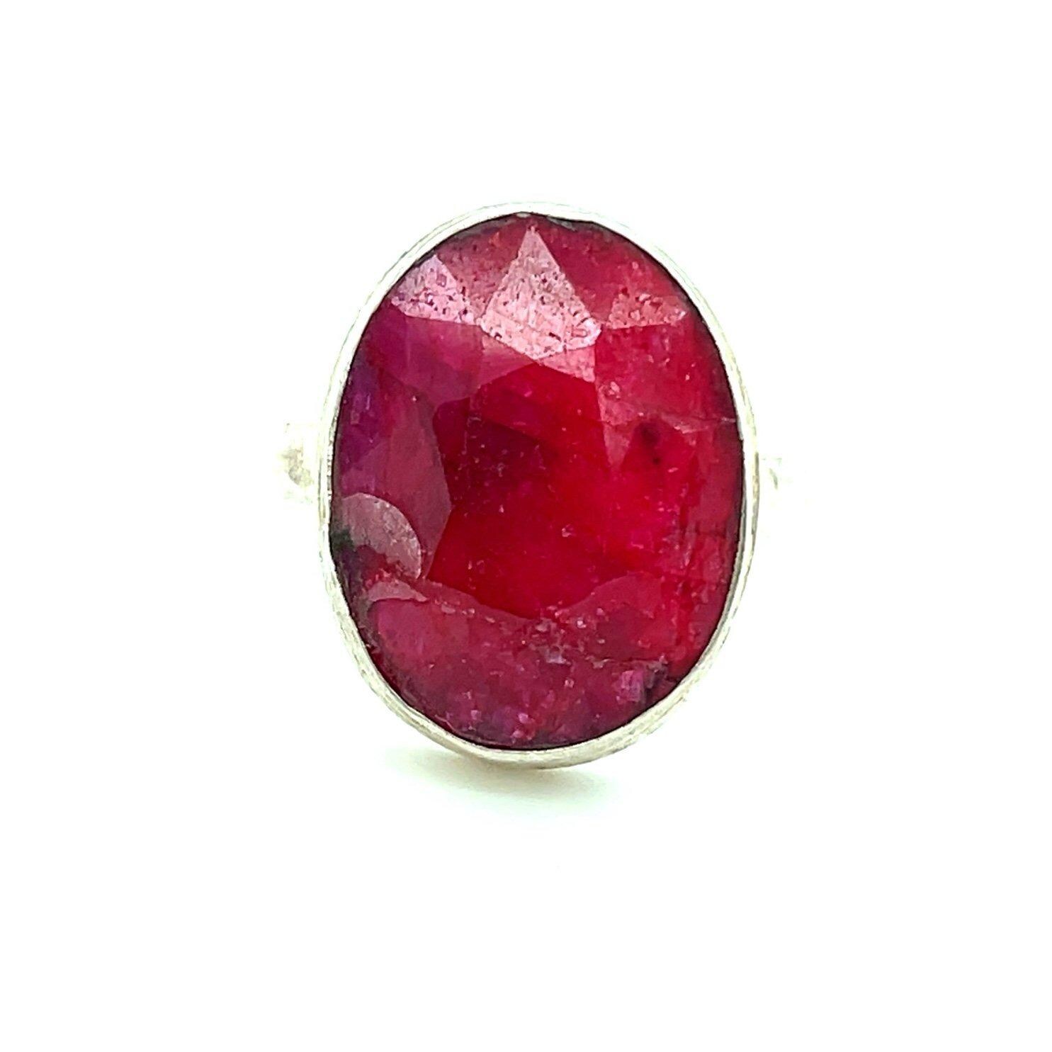 Sterling Silver 925 Pink Stone Ring