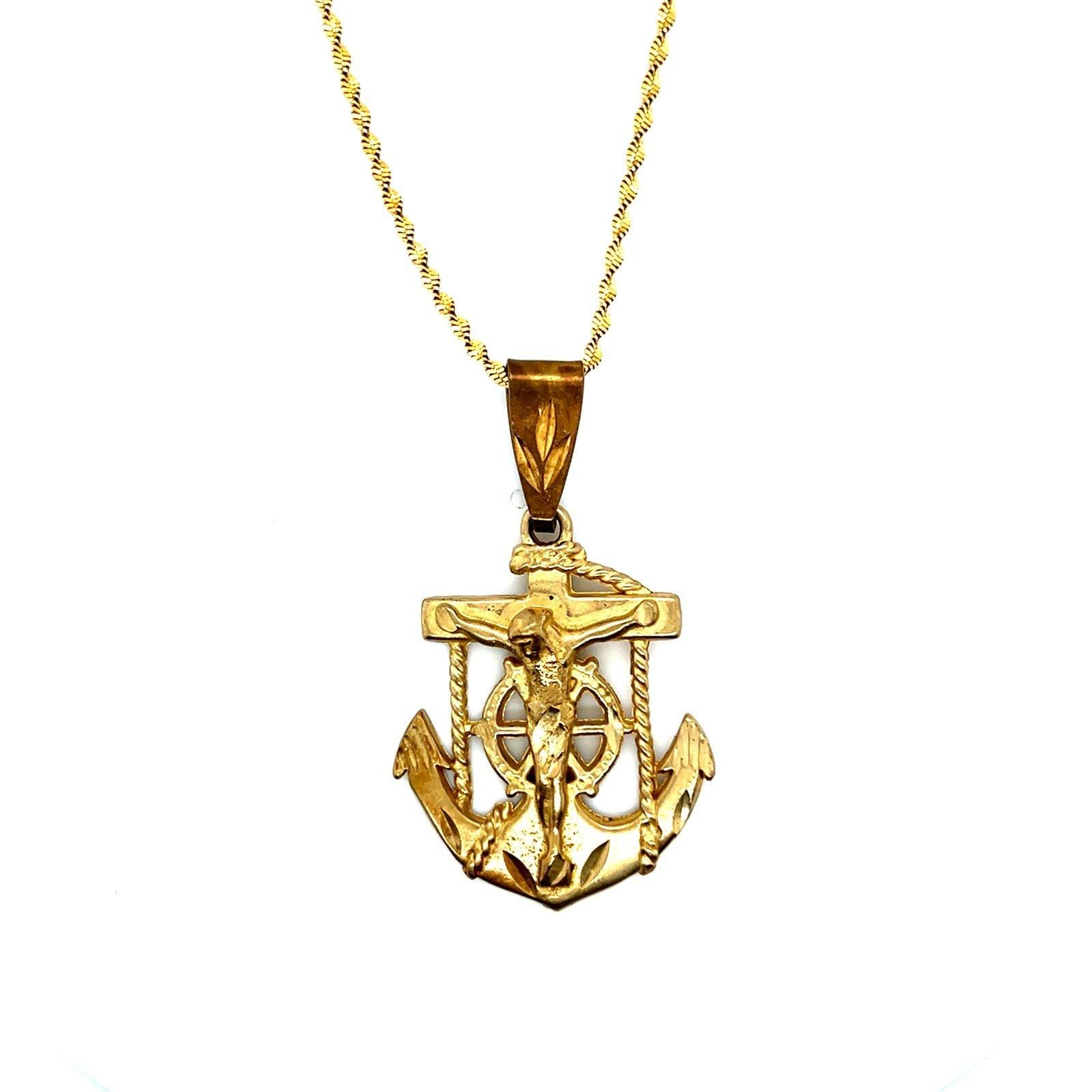 Anchor Design Unisex Pendant Necklace