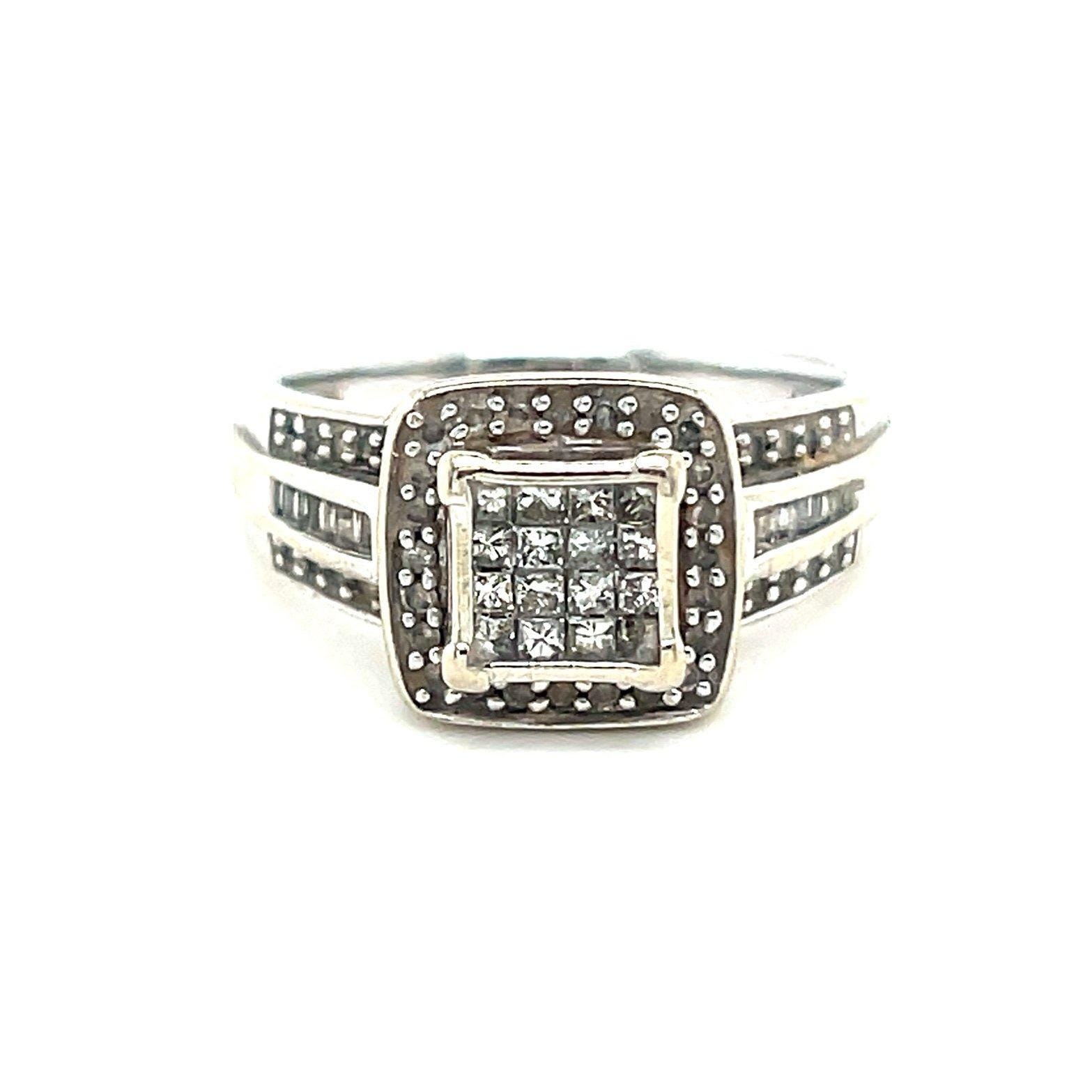 10K White Gold 1/2 TW Diamond Ring