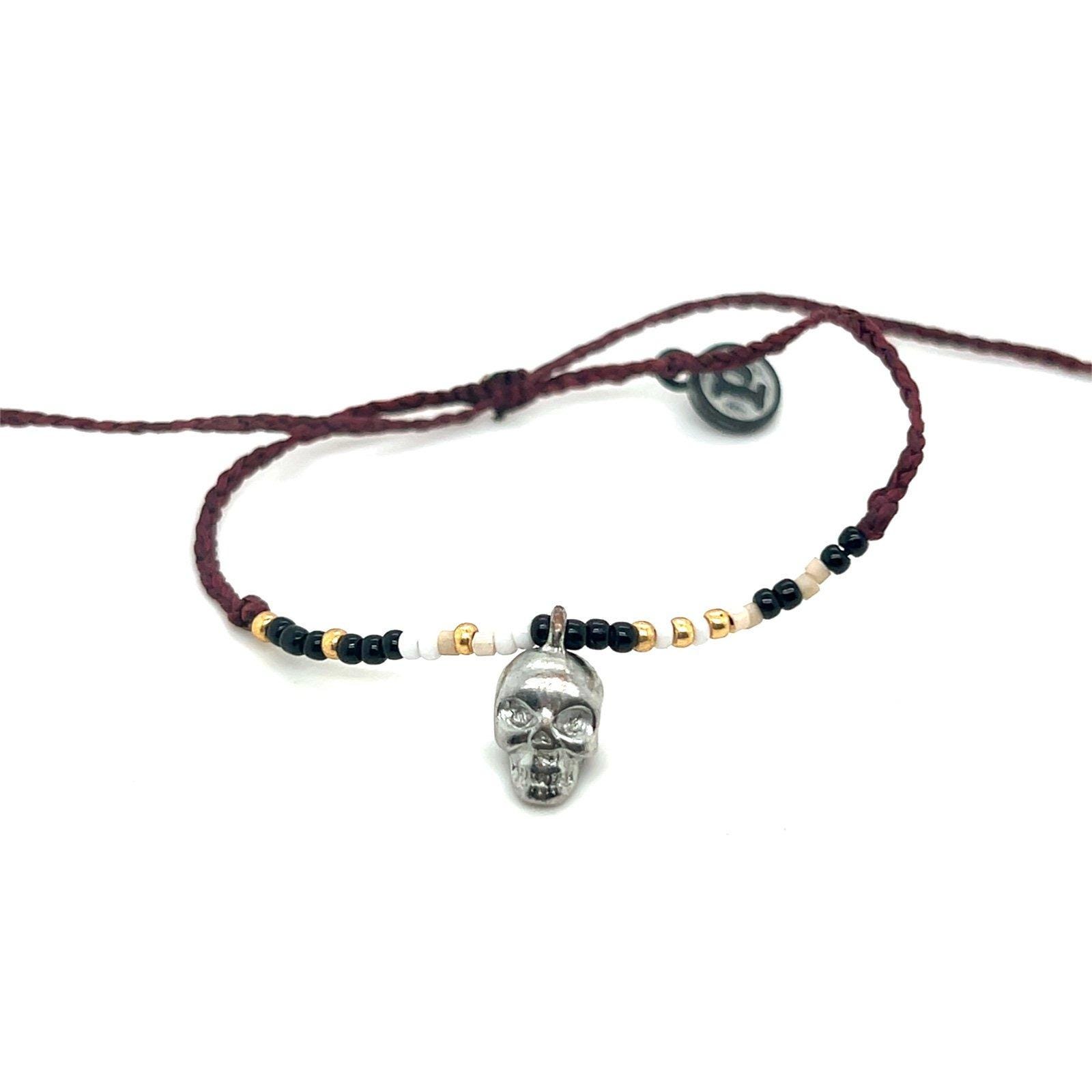 Pura Vida Beaded Skull Bracelet