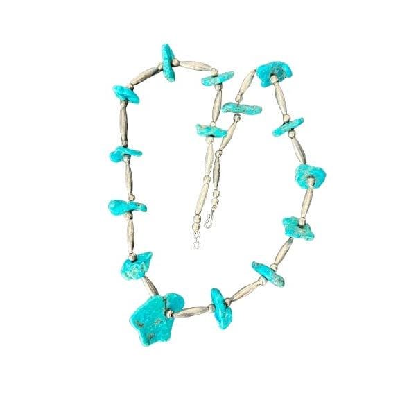 Native American Flat Turquoise Necklace