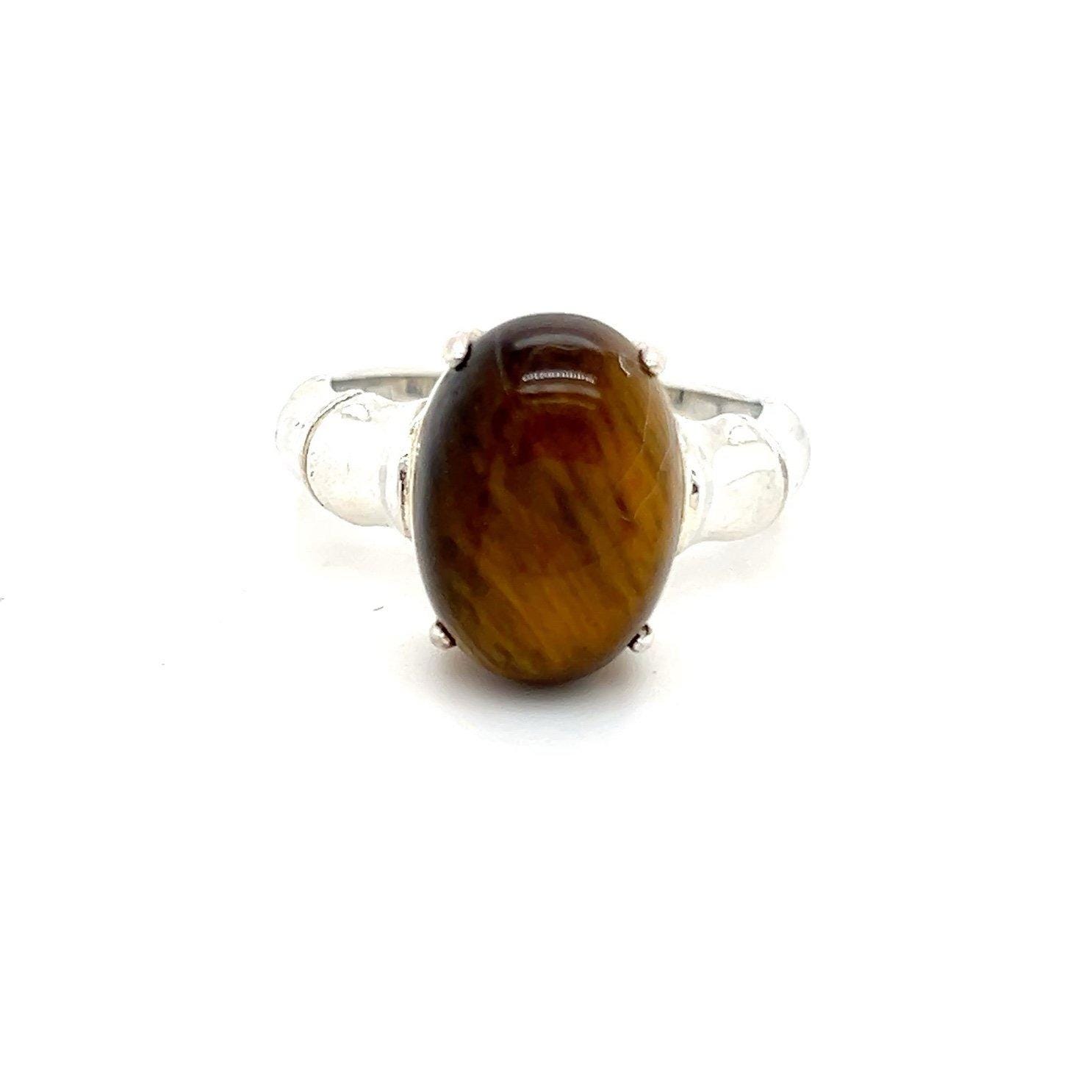 925 Silver Brown Stone Ring