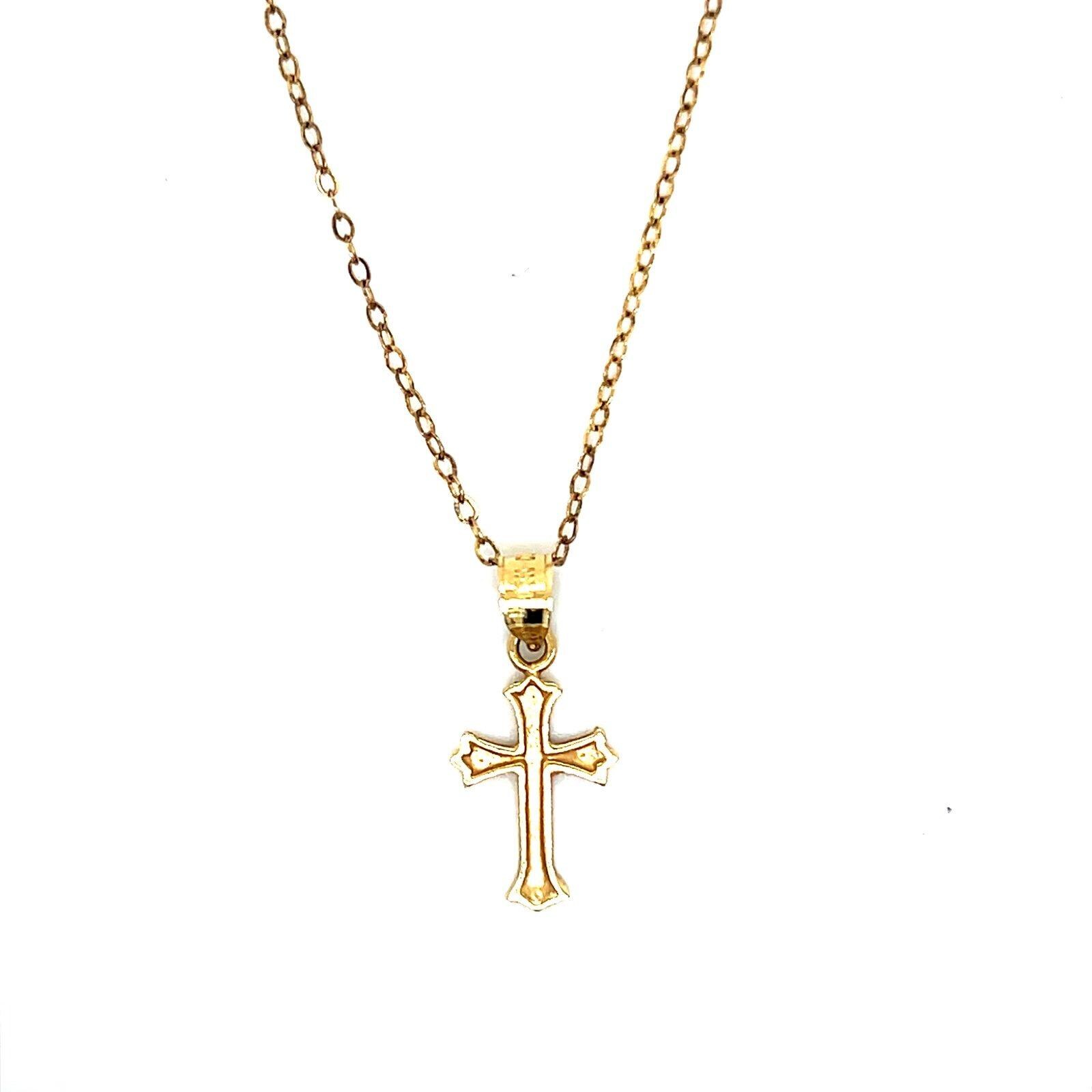 14k/925 Small Cross Petite Necklace