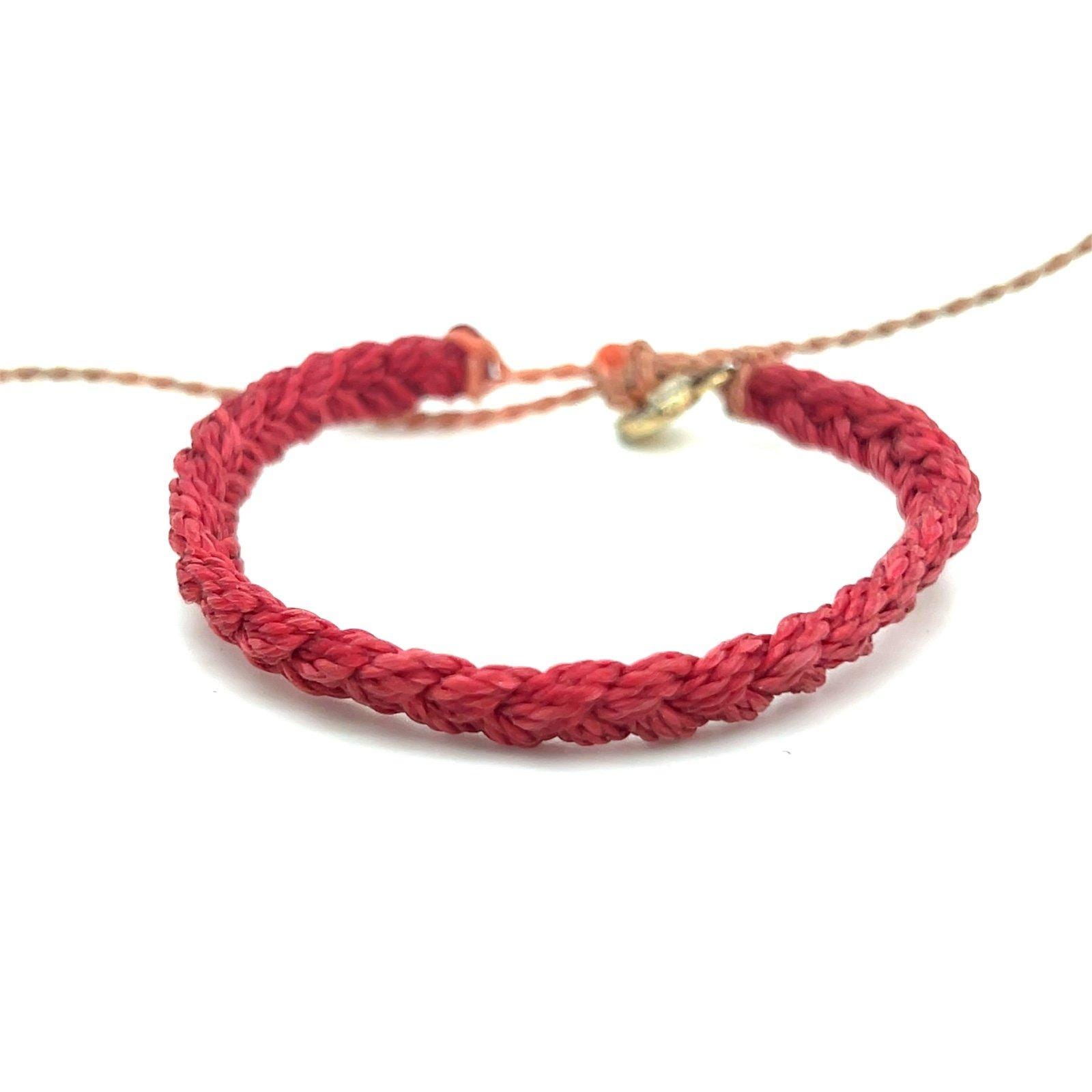 Pura Vida Dark Pink Braided Bracelet