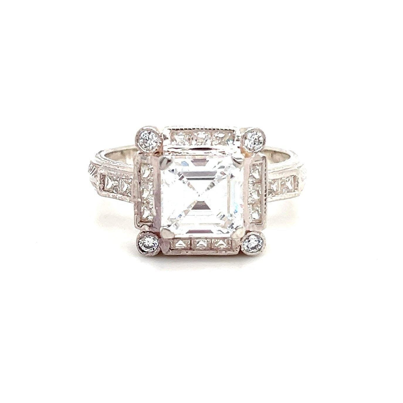 Fancy & Sparkly Sterling Silver 925 Cz Ring