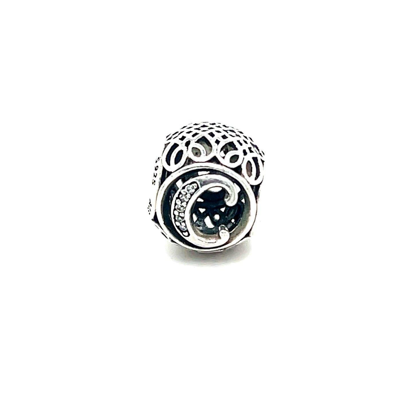 Pandora Cz Initial C Charm