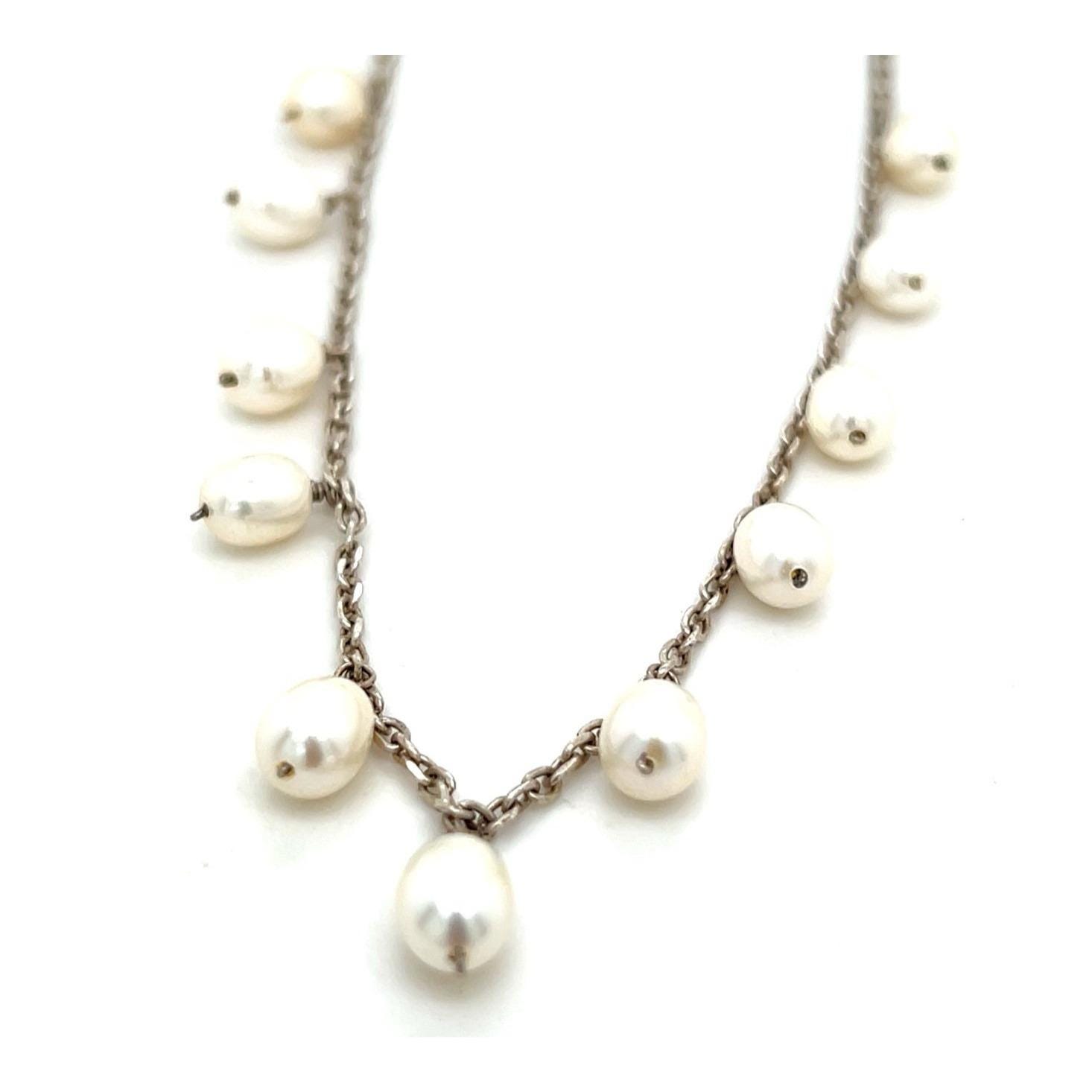 925 Silver Pearls Necklace