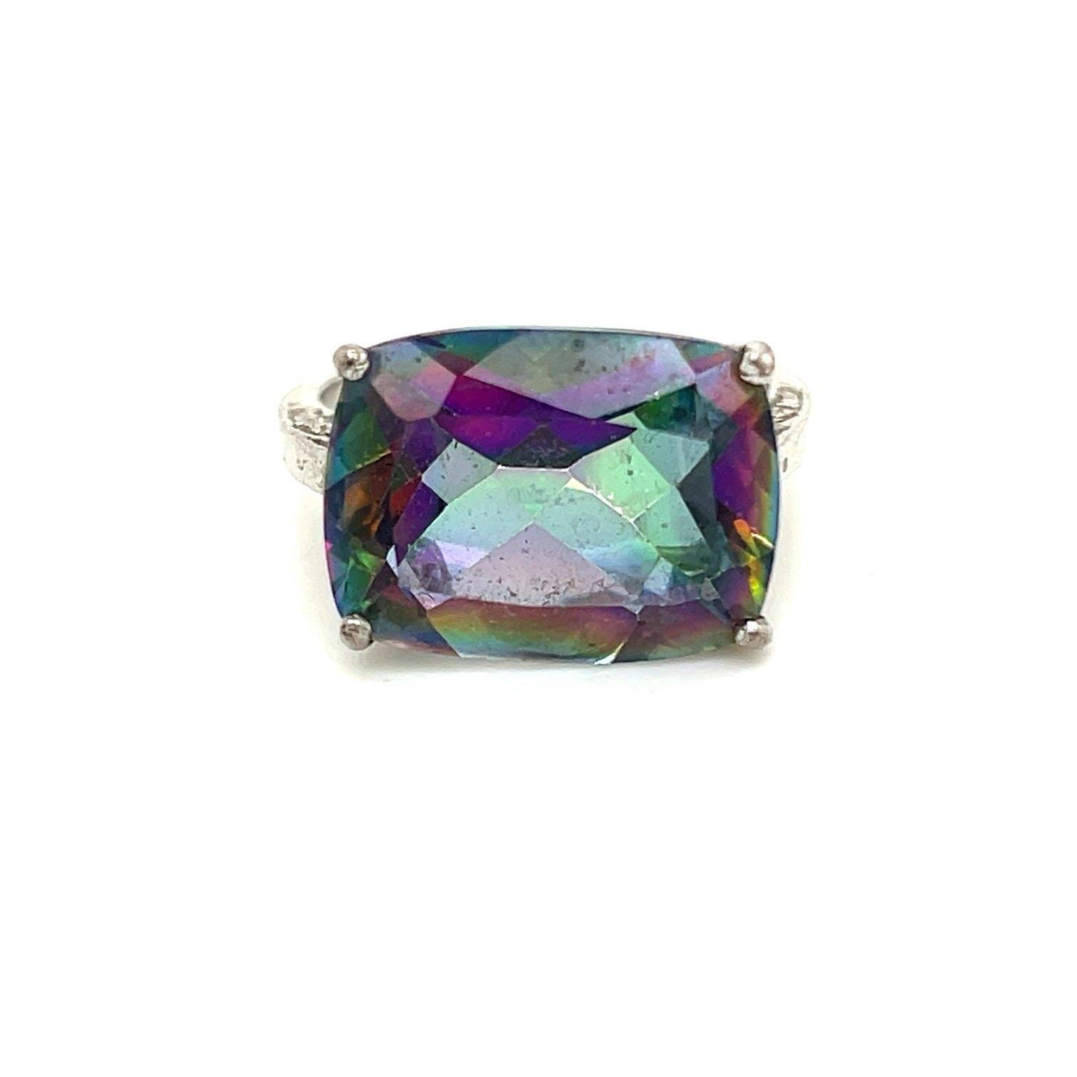 Stunning 925 Mystic Topaz Color Ring