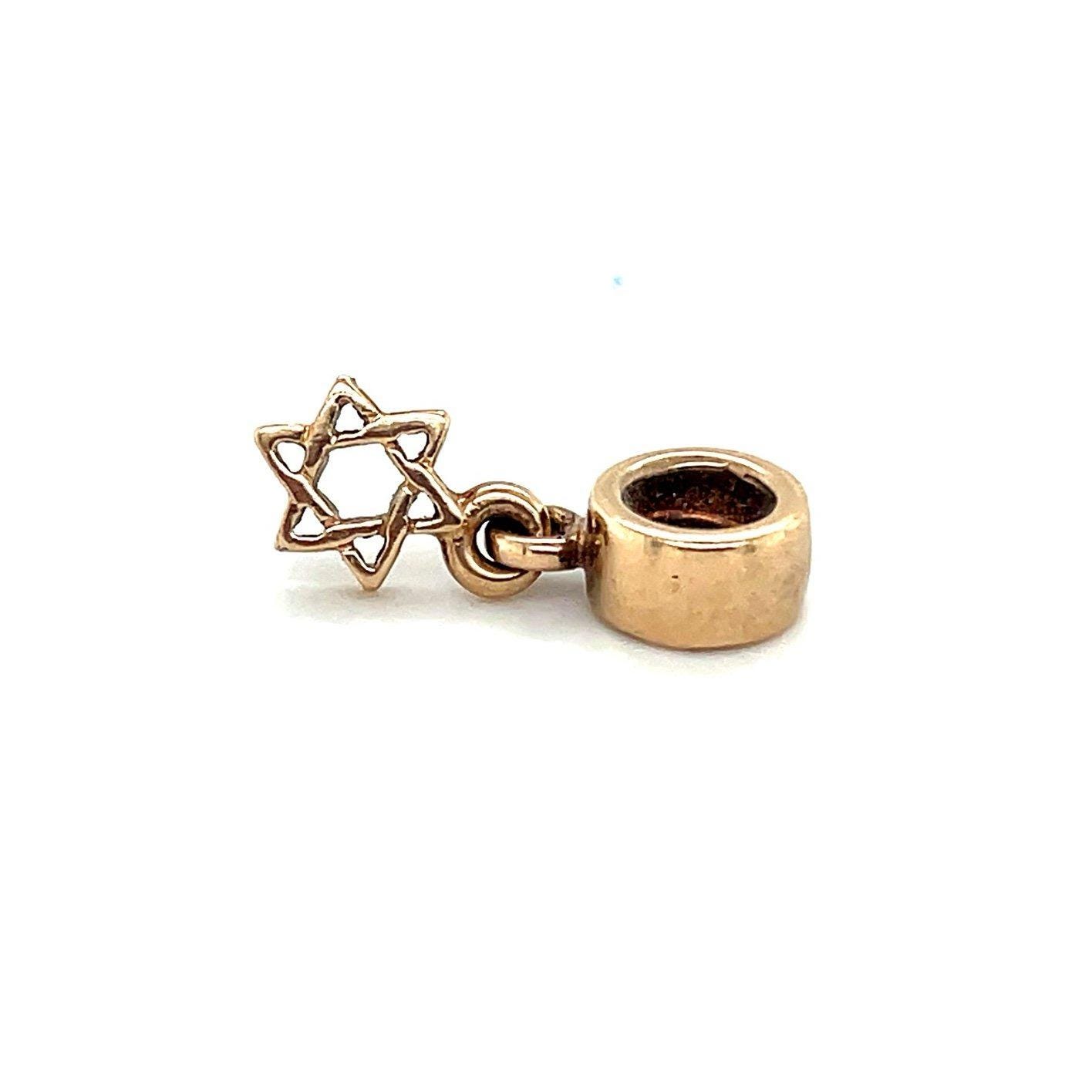 Pandora 14K Gold Star Of David Charm - Retired