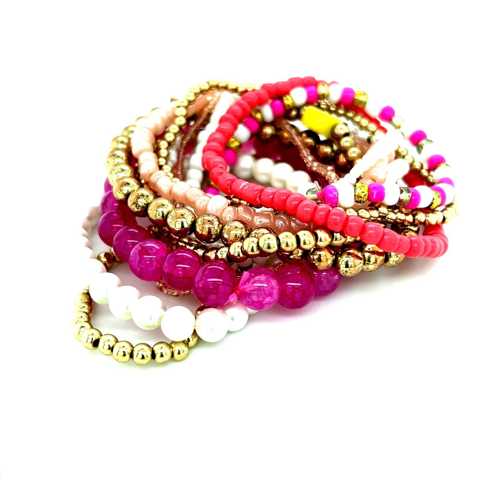 Lot of Stretchable Beaded Bracelets