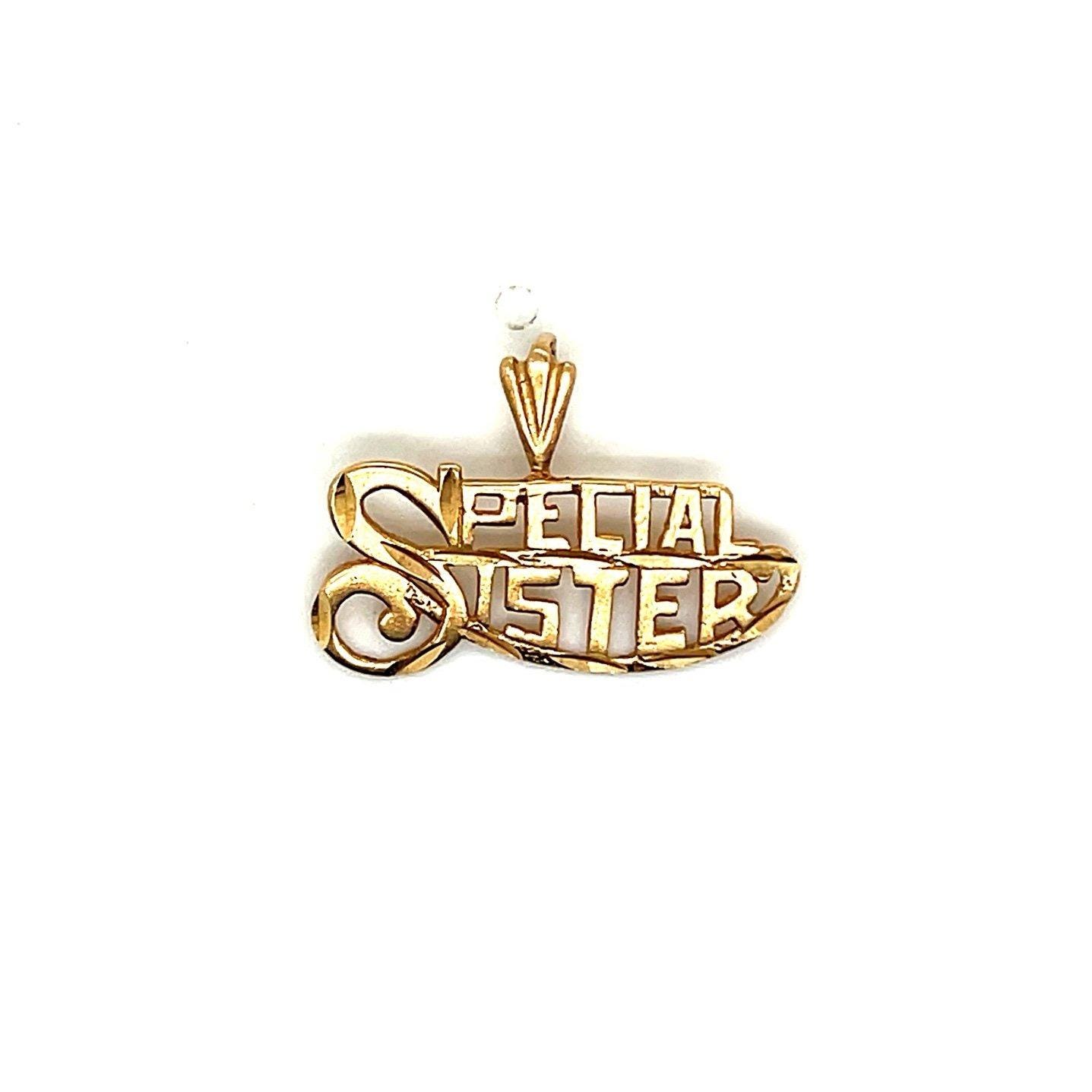 14K Gold Special Sister Pendant