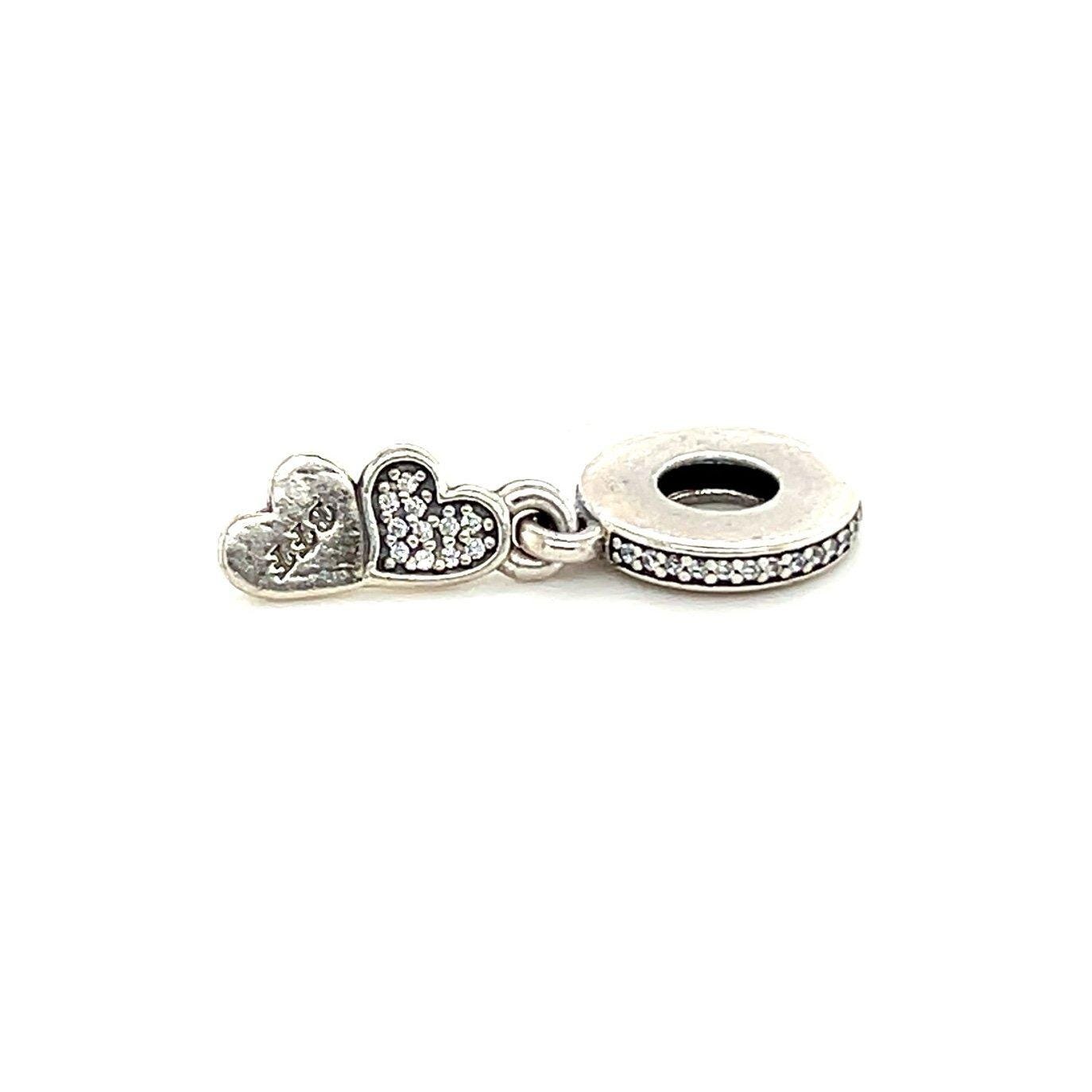 Pandora BFF Cz Heart Dangle Charm