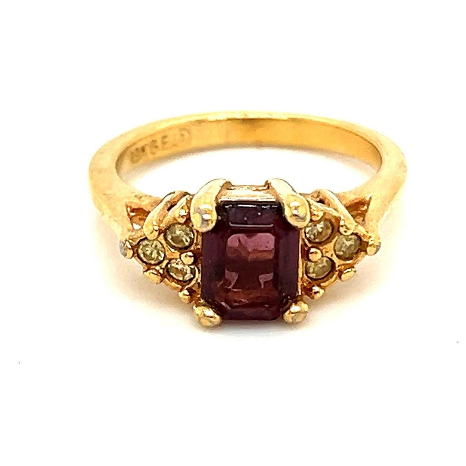 18k H.G.E. Faux Amethyst Ring
