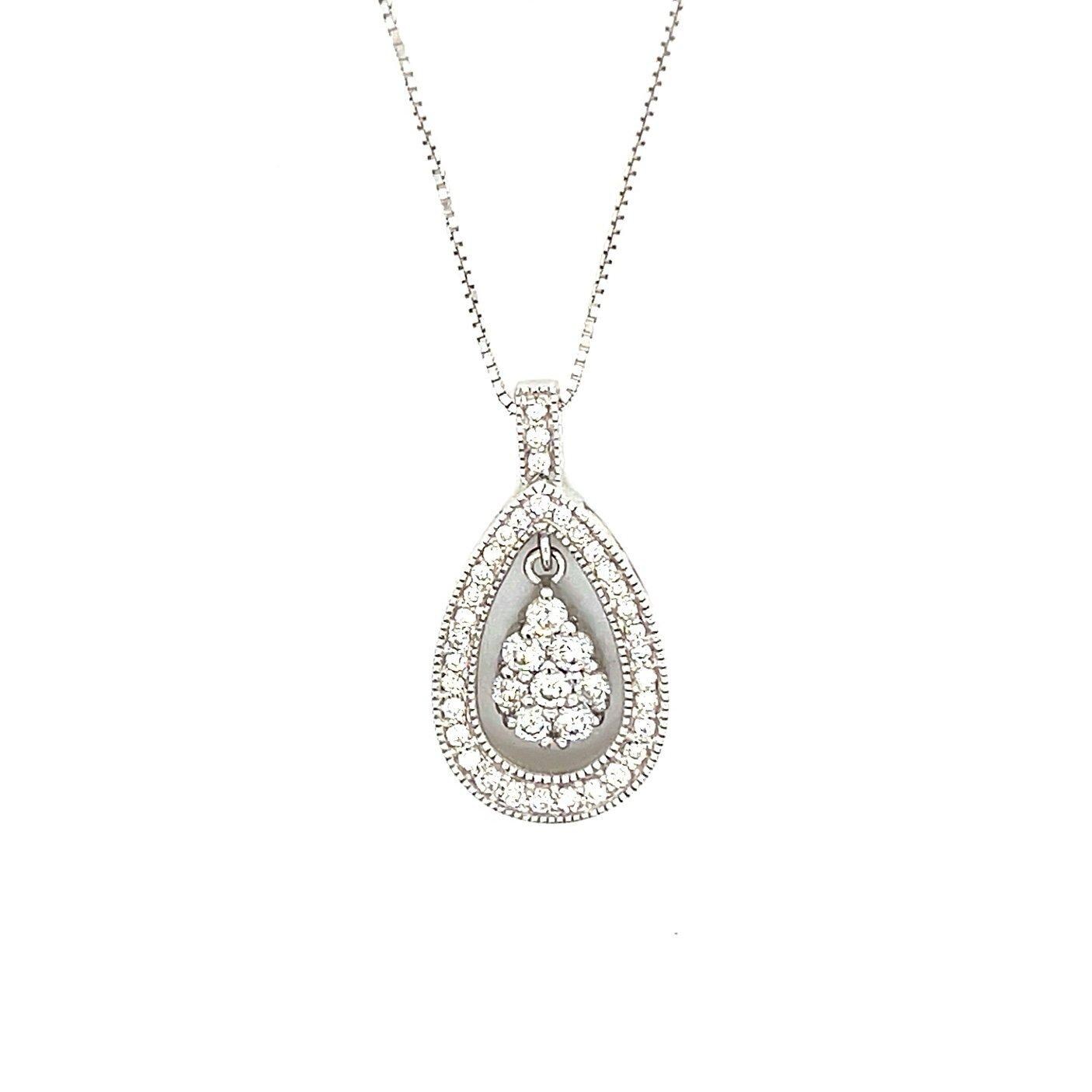 14K Gold Rhythm of Love Diamond Pendant Necklace