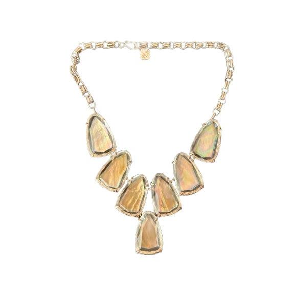 Kendra Scott Brown MOP Harlow Statement Necklace