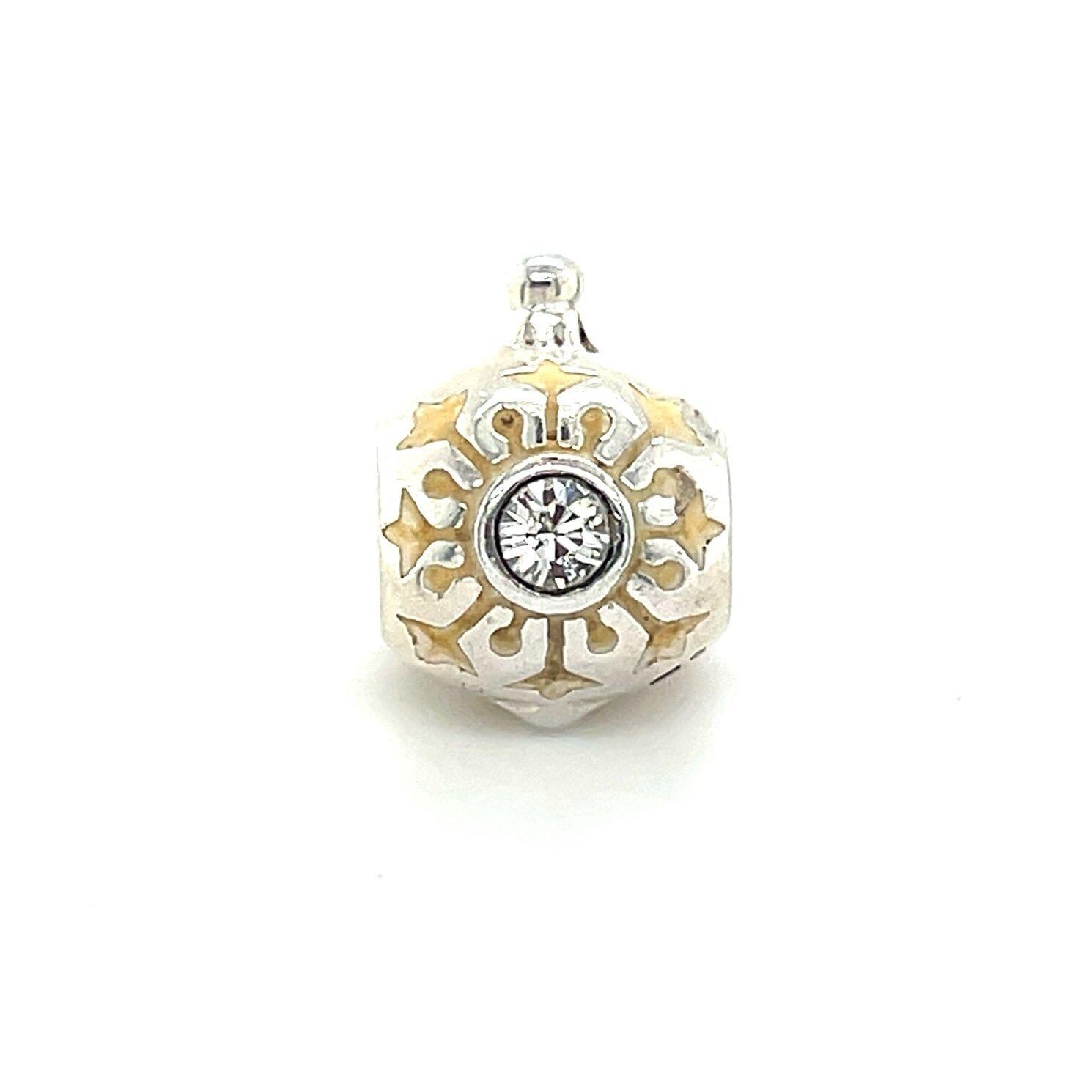 Chamilia White Enamel Swarovski Charm