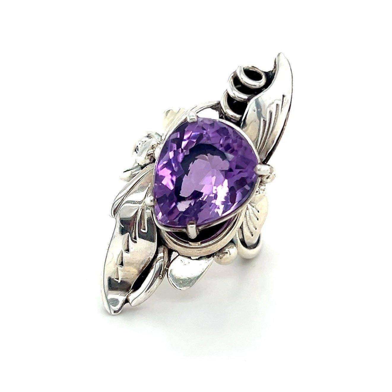 Sterling El Piaso Amethsyt Ring