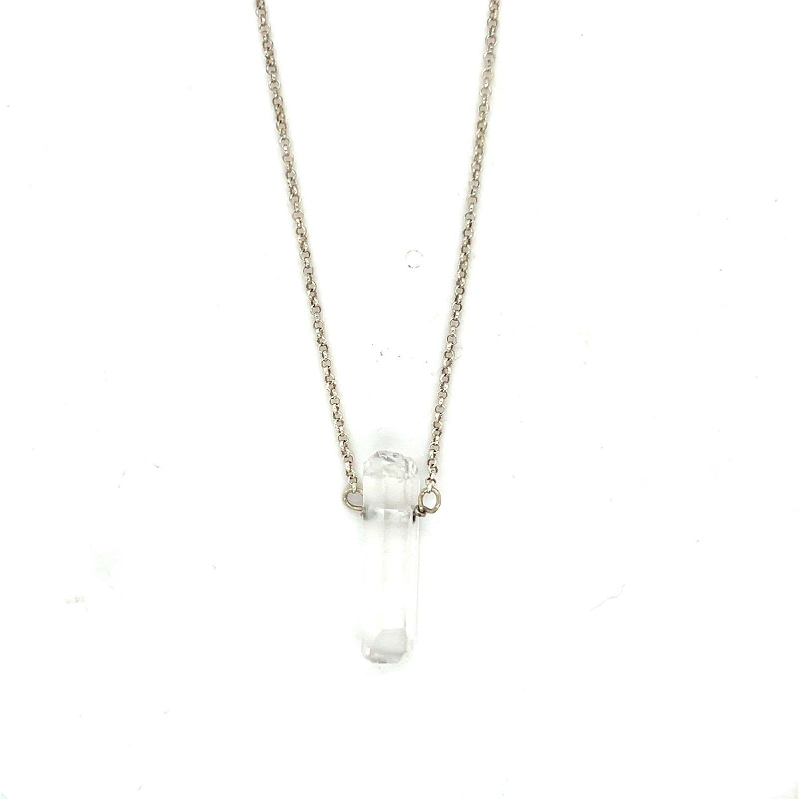925 Silver White Quartz Necklace