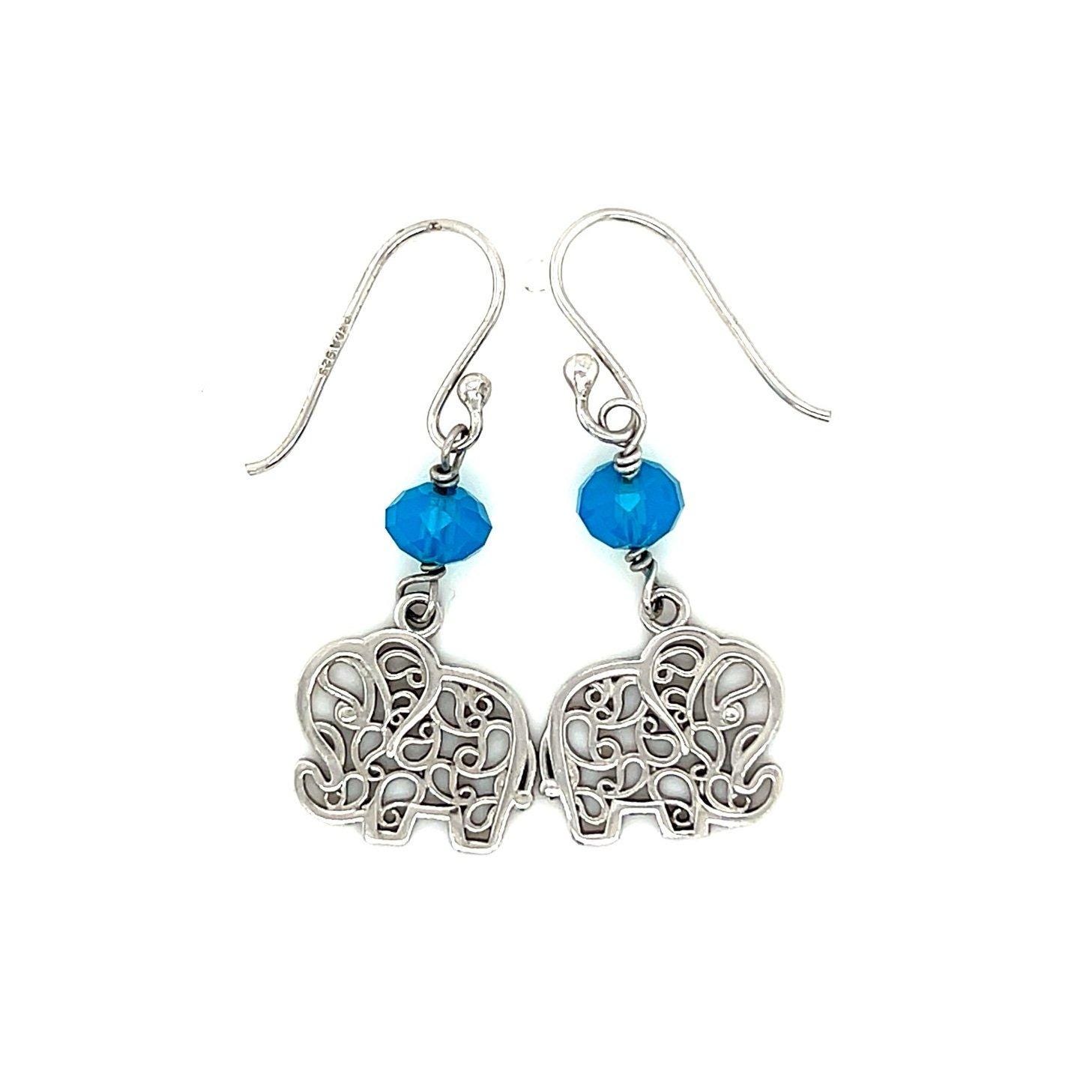 925 Silver Hook Elephant Dangle Charm