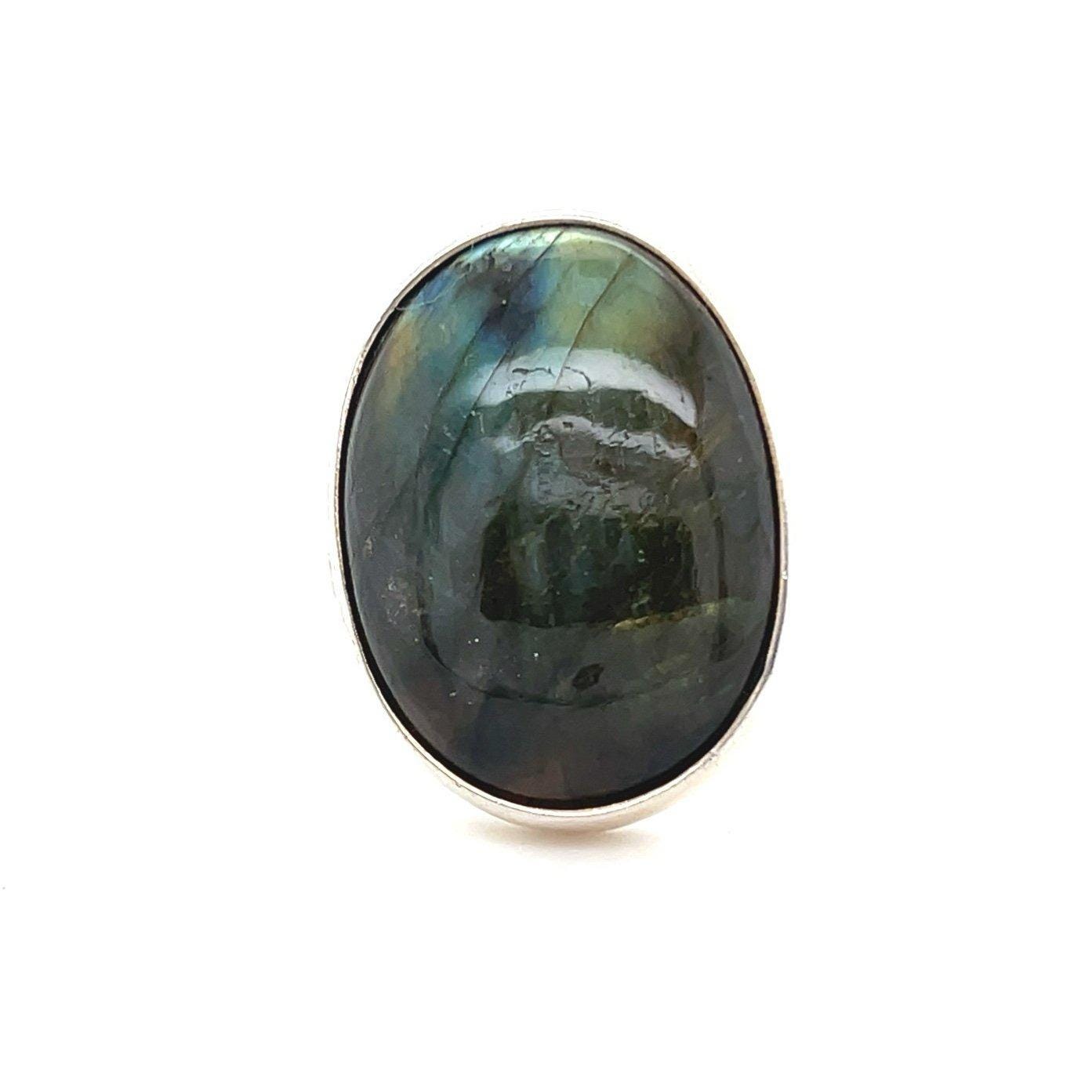 925 Silver Oval Shaped Stone Ring