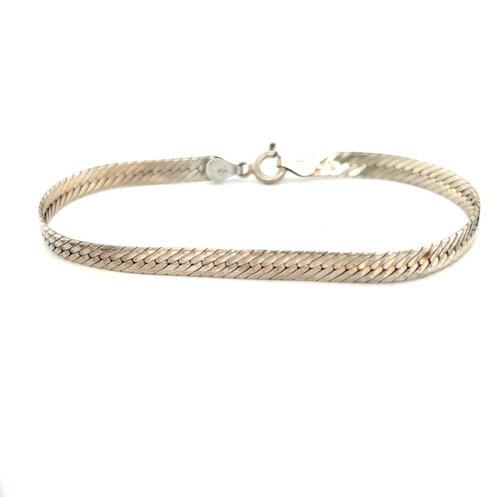 925 Silver Herringbone Bracelet