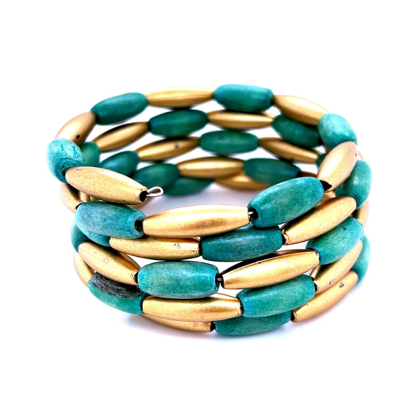 Green/Gold Adjustable Bracelet