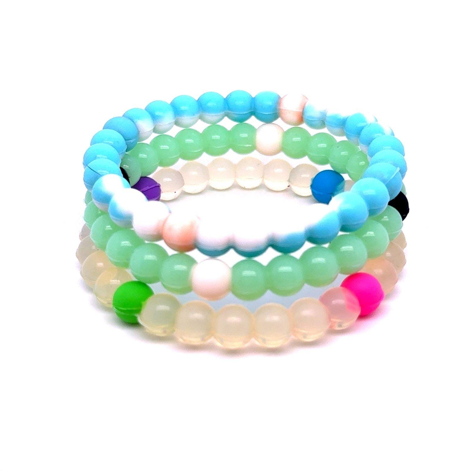3 Silicon Beaded Bracelets