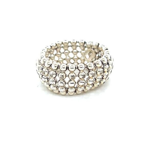 Elegant Silver 925 Beaded Ring
