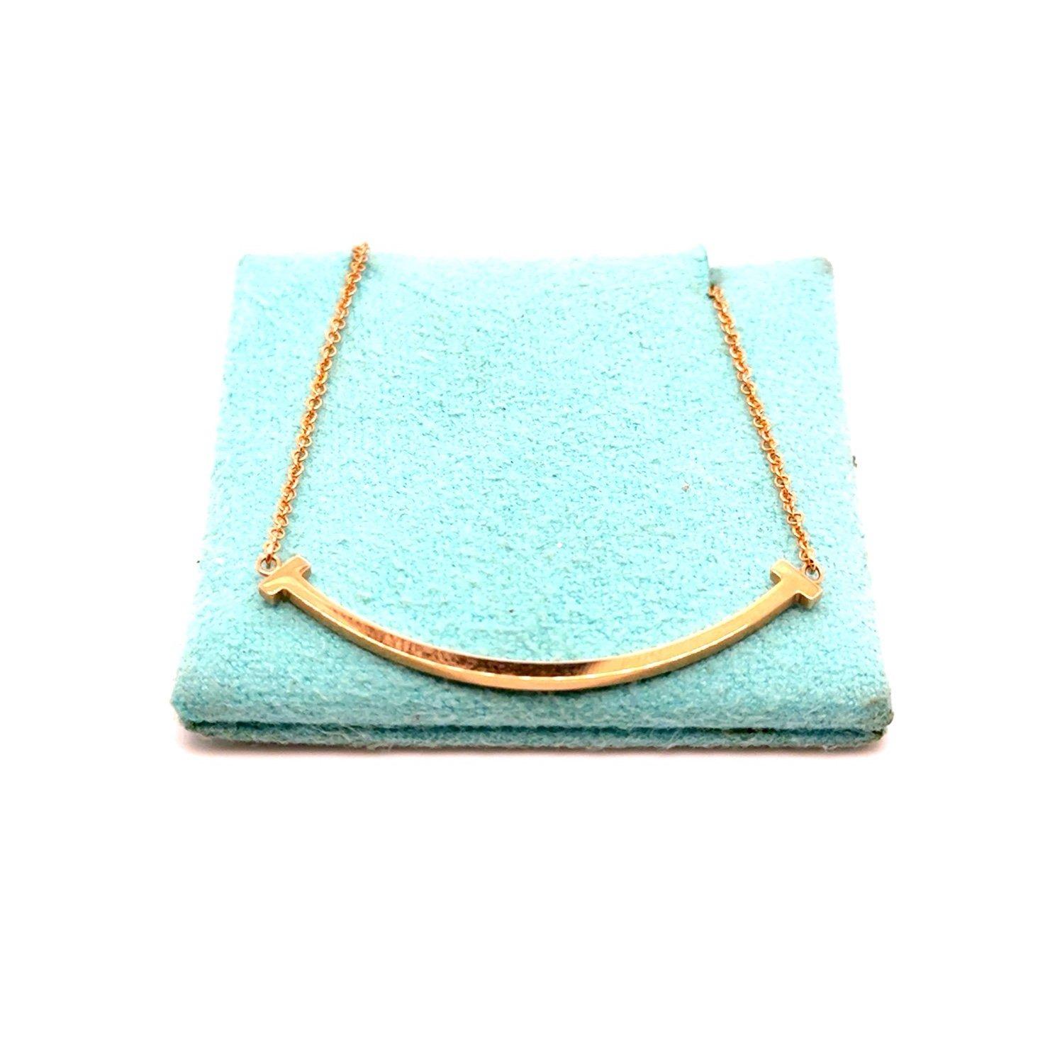 T&Co. 18k Rose Gold Smile Necklace