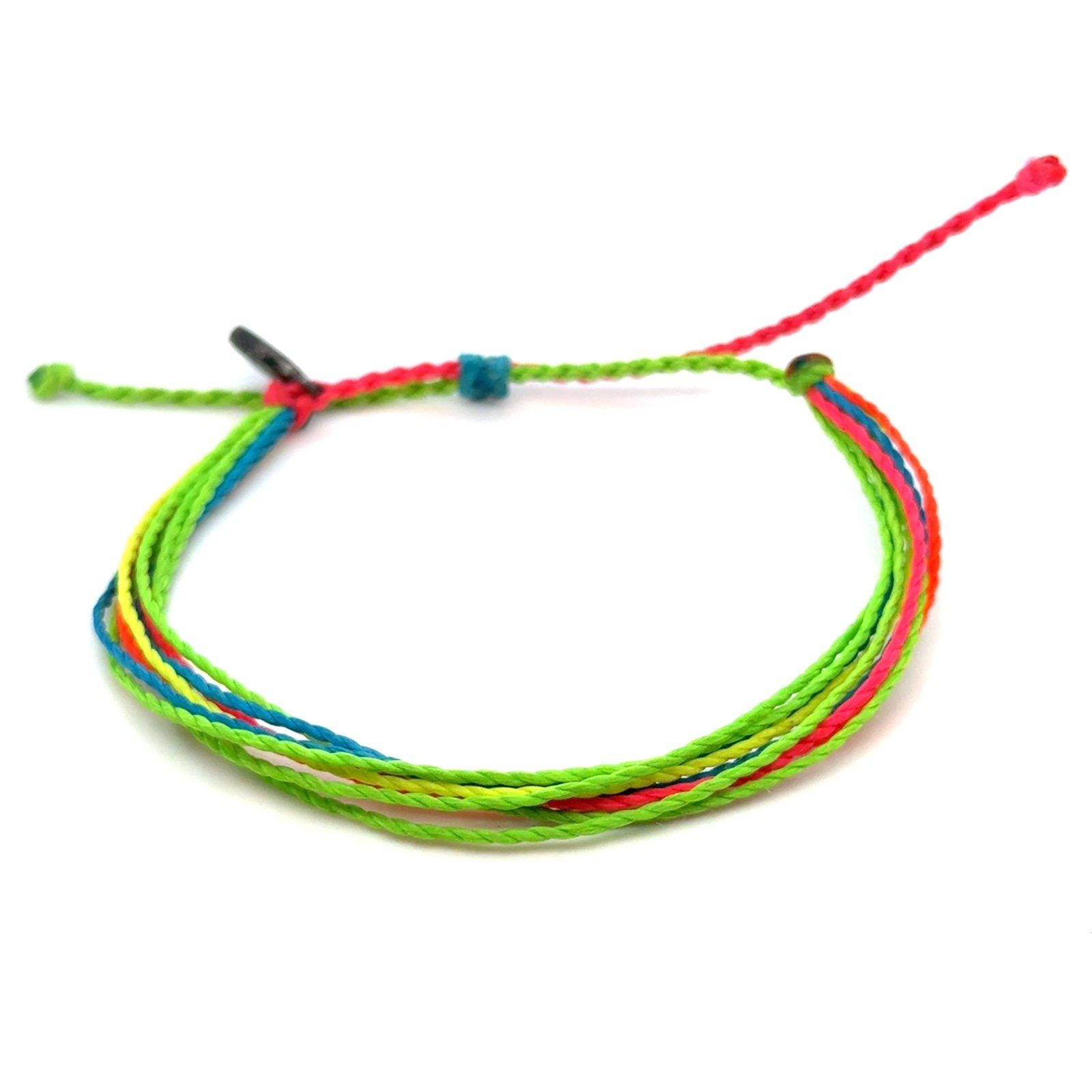 Pura Vida Neon, Blue, Orange, Pink Bracelet